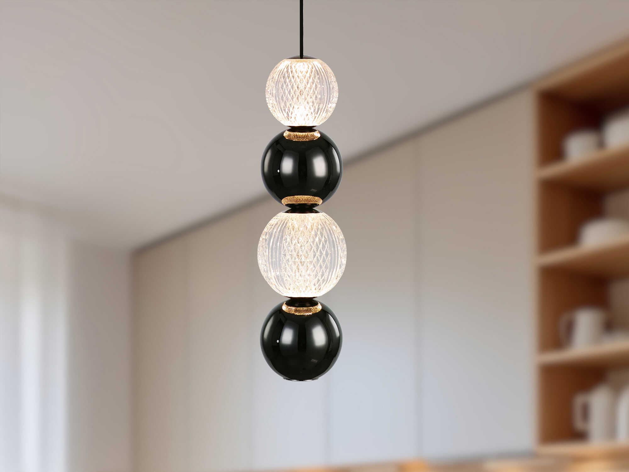 Alora Lighting Onyx Polished Nickel Globe Mini Pendant