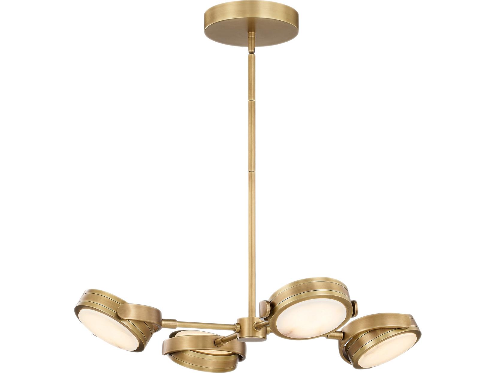 Alora Lighting Blanco Vintage Brass Round Pendant