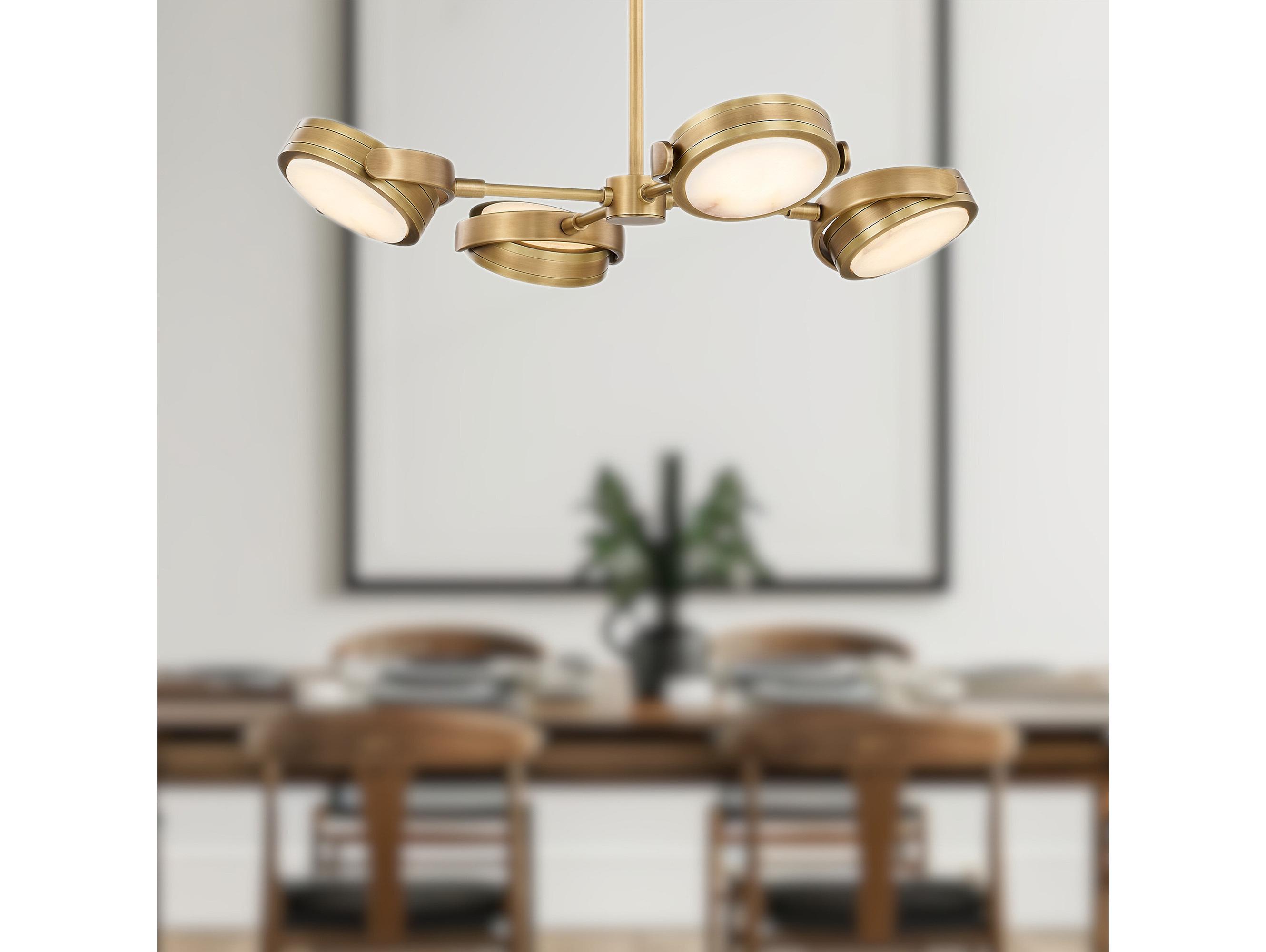 Alora Lighting Blanco Vintage Brass Round Pendant