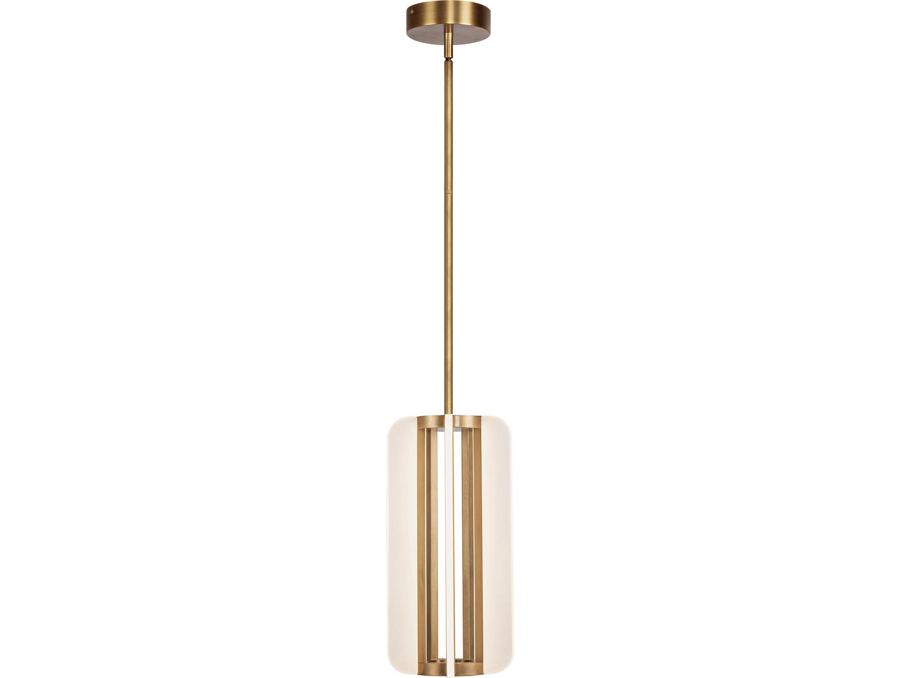 Alora Lighting Anders Vintage Brass Geometric Pendant