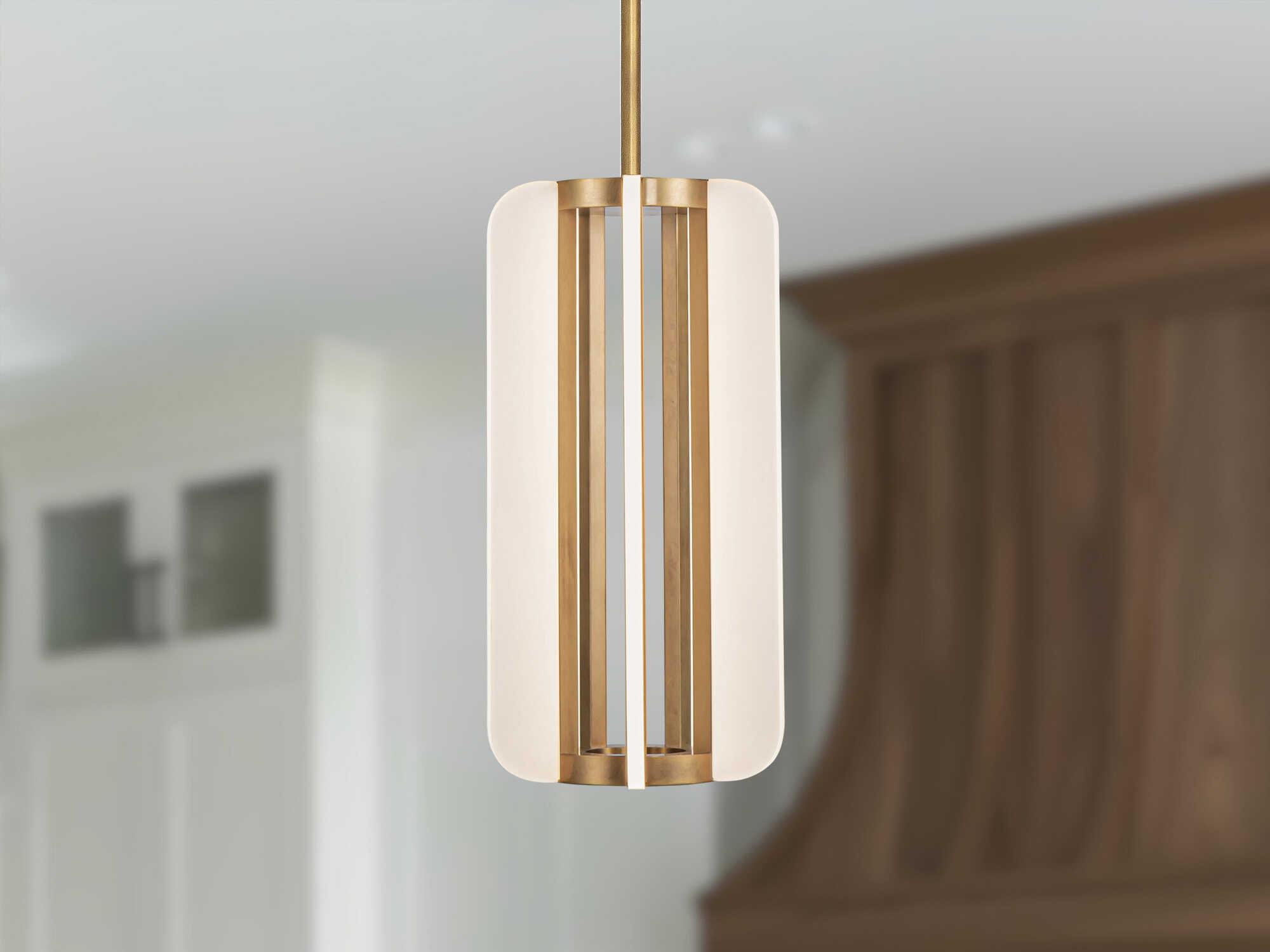 Alora Lighting Anders Vintage Brass Geometric Pendant