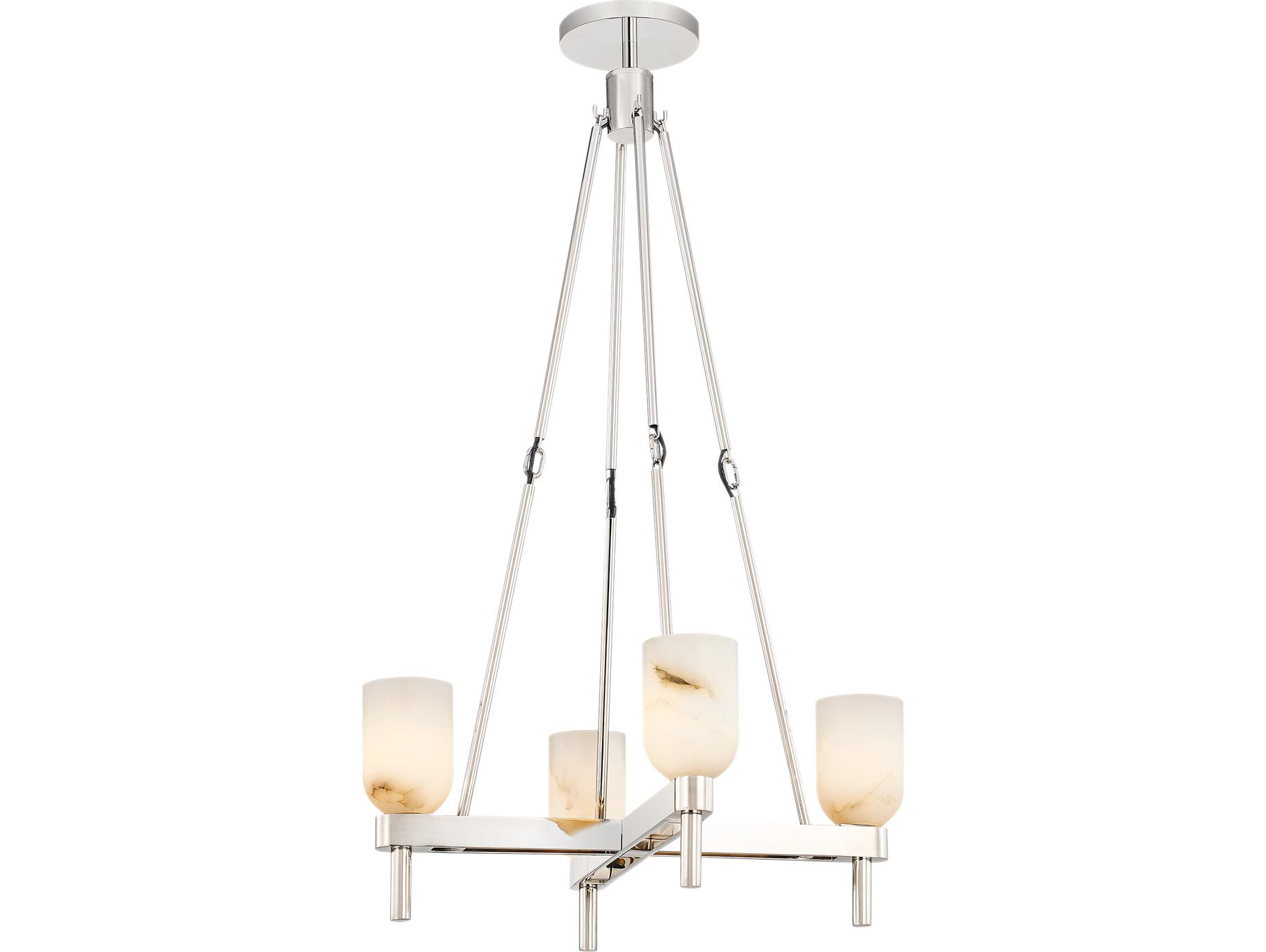 Alora Lighting Lucian 4-Light Polished Nickel Chandelier