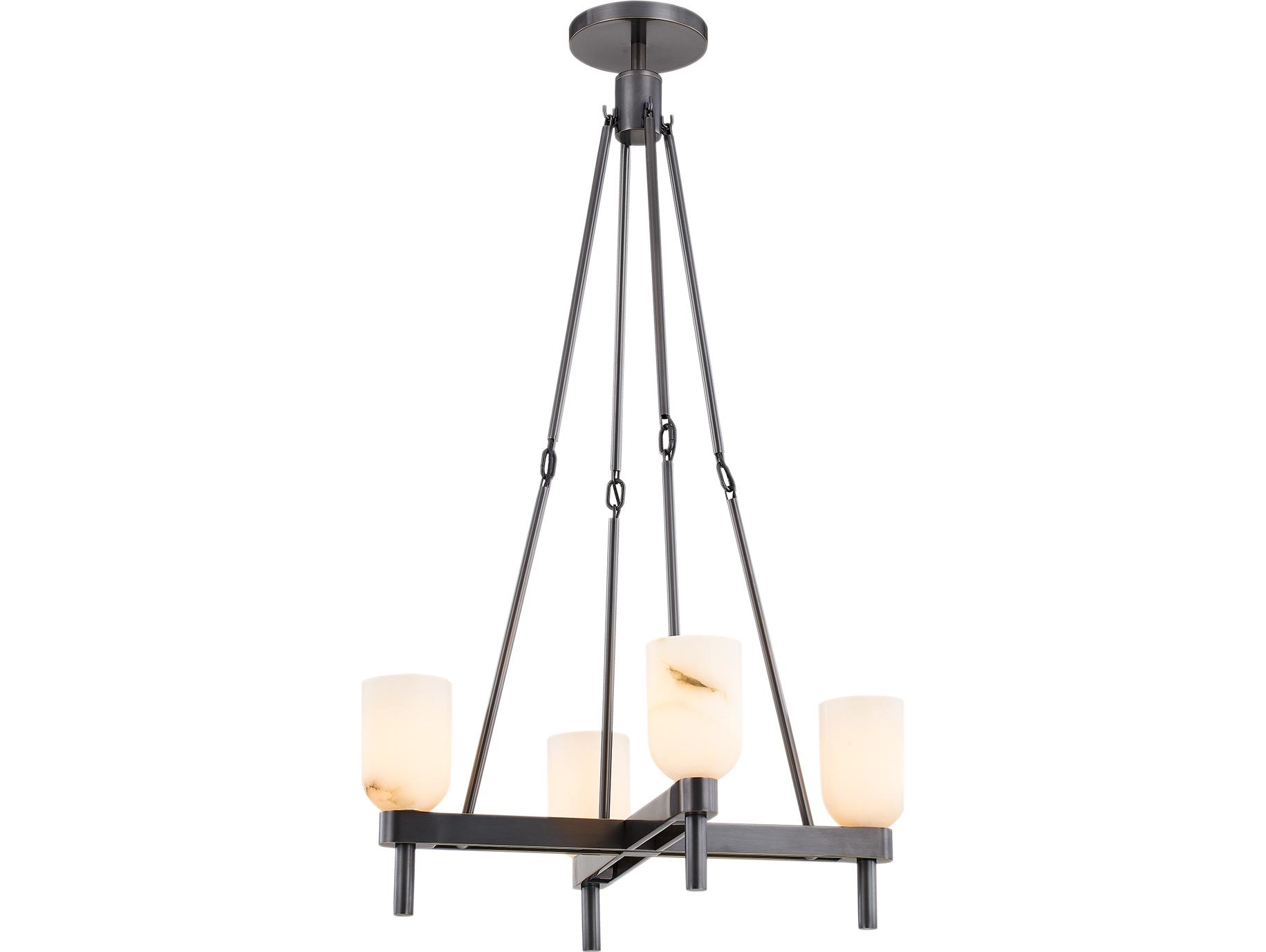 Alora Lighting Lucian 4-Light Urban Bronze Chandelier