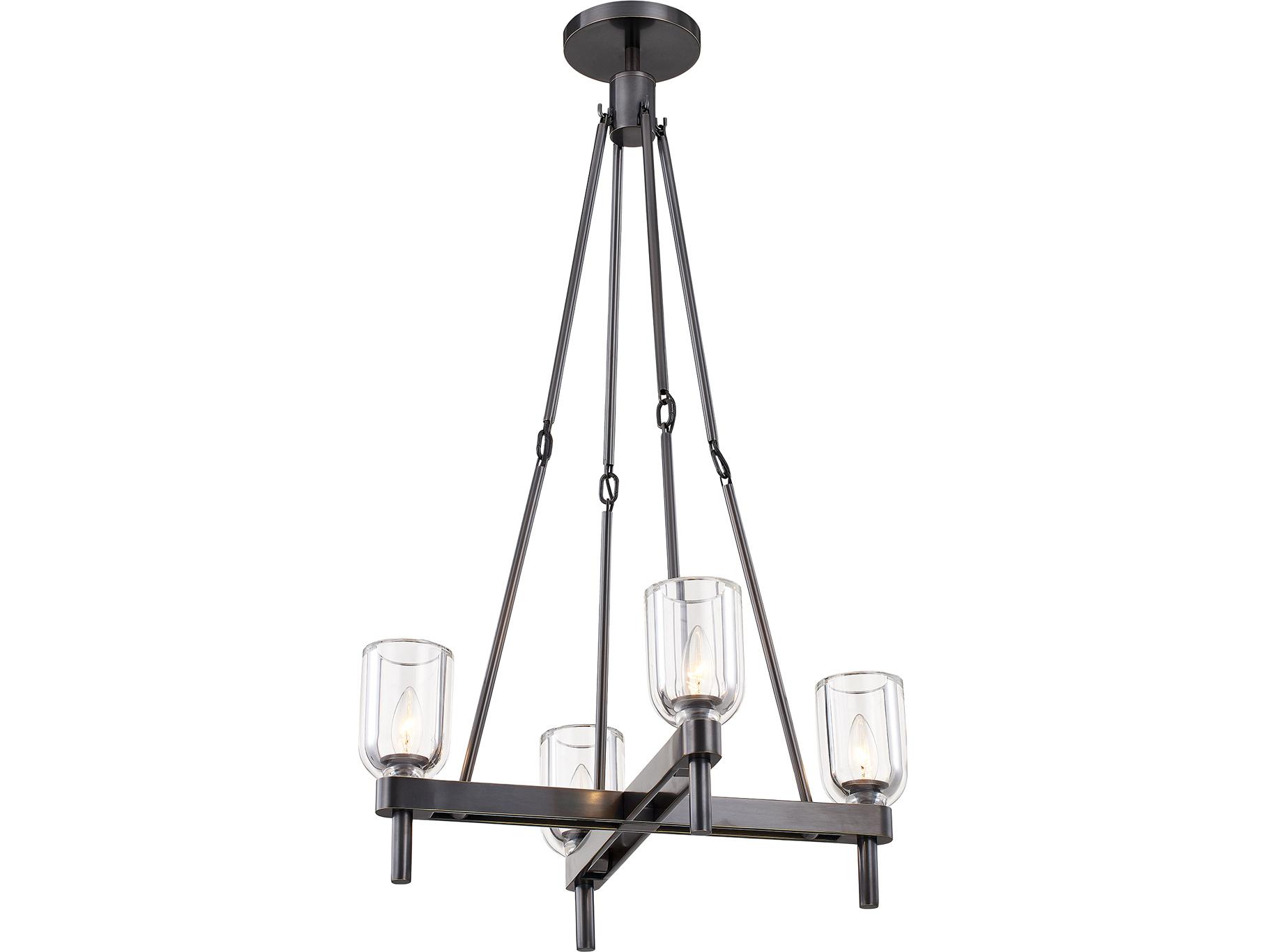 Alora Lighting Lucian 4-Light Urban Bronze Chandelier