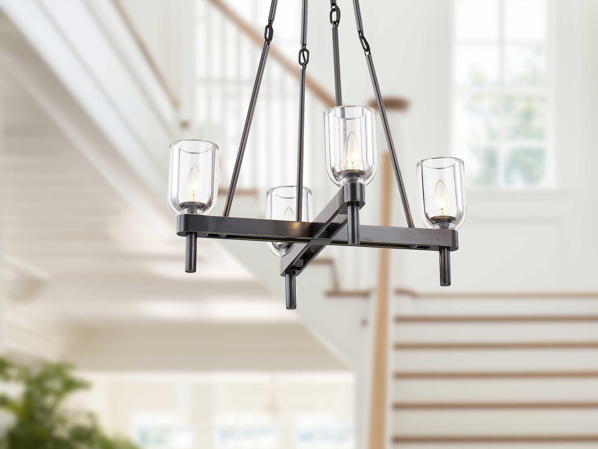 Alora Lighting Lucian 4-Light Urban Bronze Chandelier