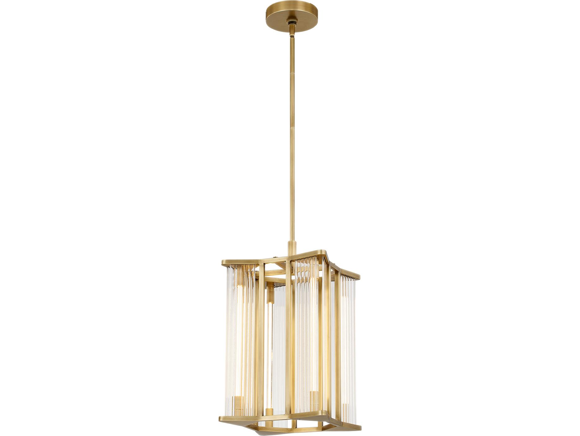 Alora Lighting Sabre Vintage Brass Geometric Pendant