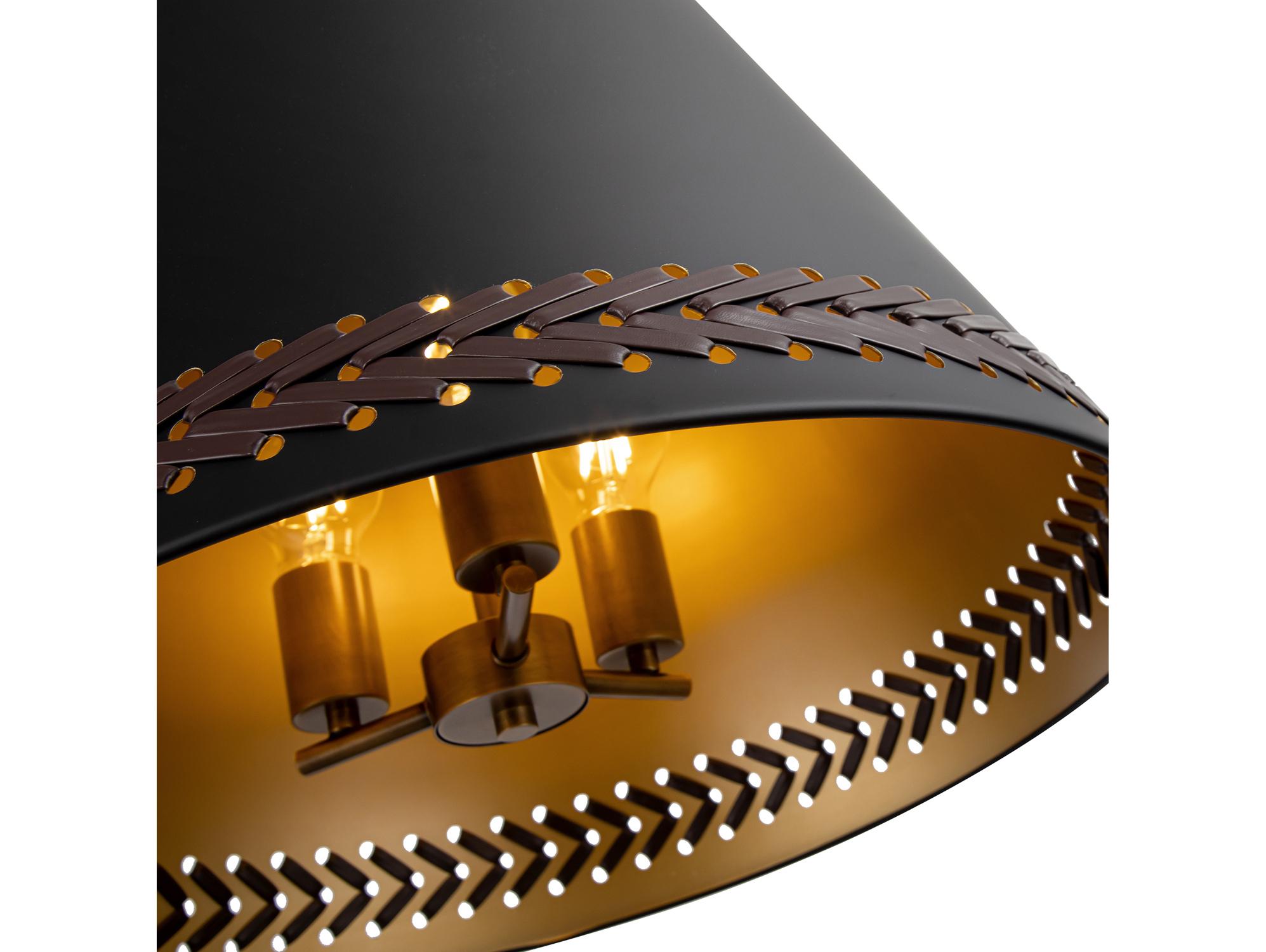 Alora Lighting Brickell 3-Light Matte Black Pendant