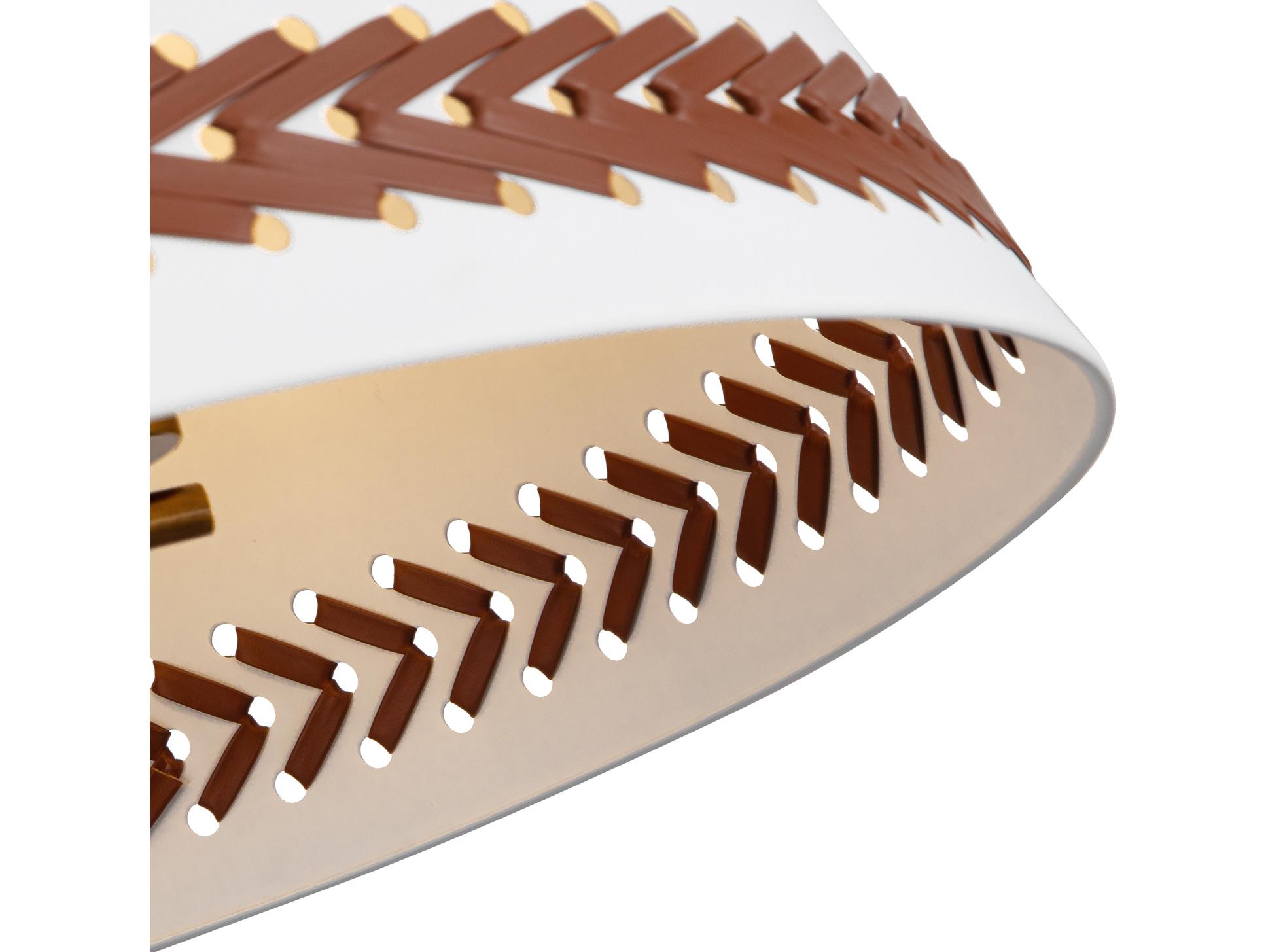 Alora Lighting Brickell 3-Light Matte White Brown Pendant