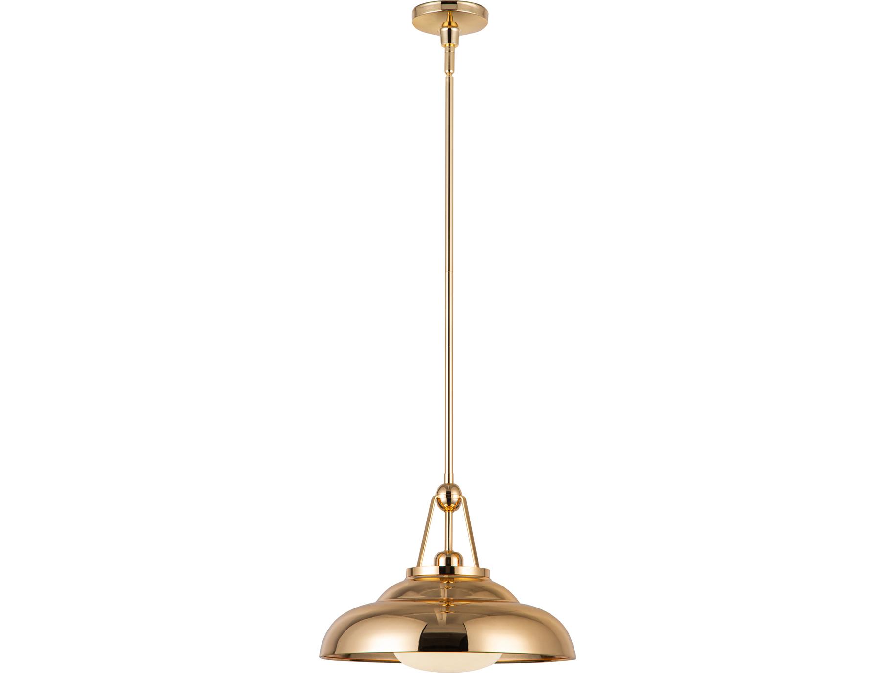Alora Lighting Palmetto 1-Light Polished Brass Dome Pendant