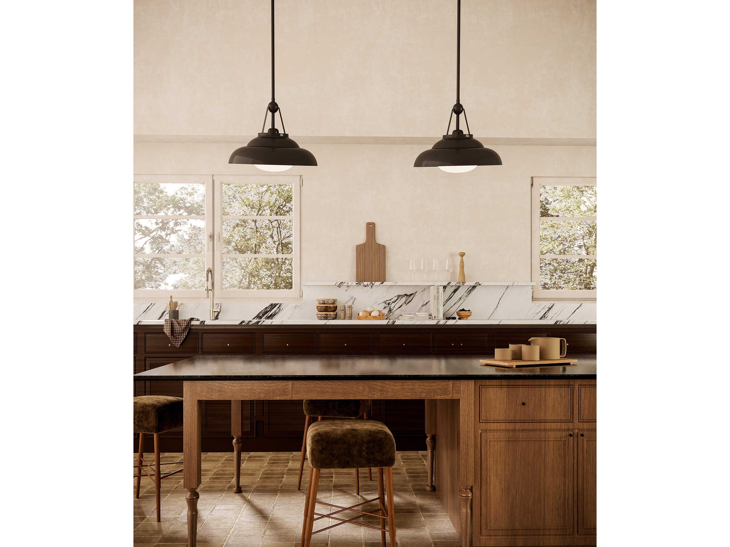 Alora Lighting Palmetto 1-Light Urban Bronze Black Dome Pendant