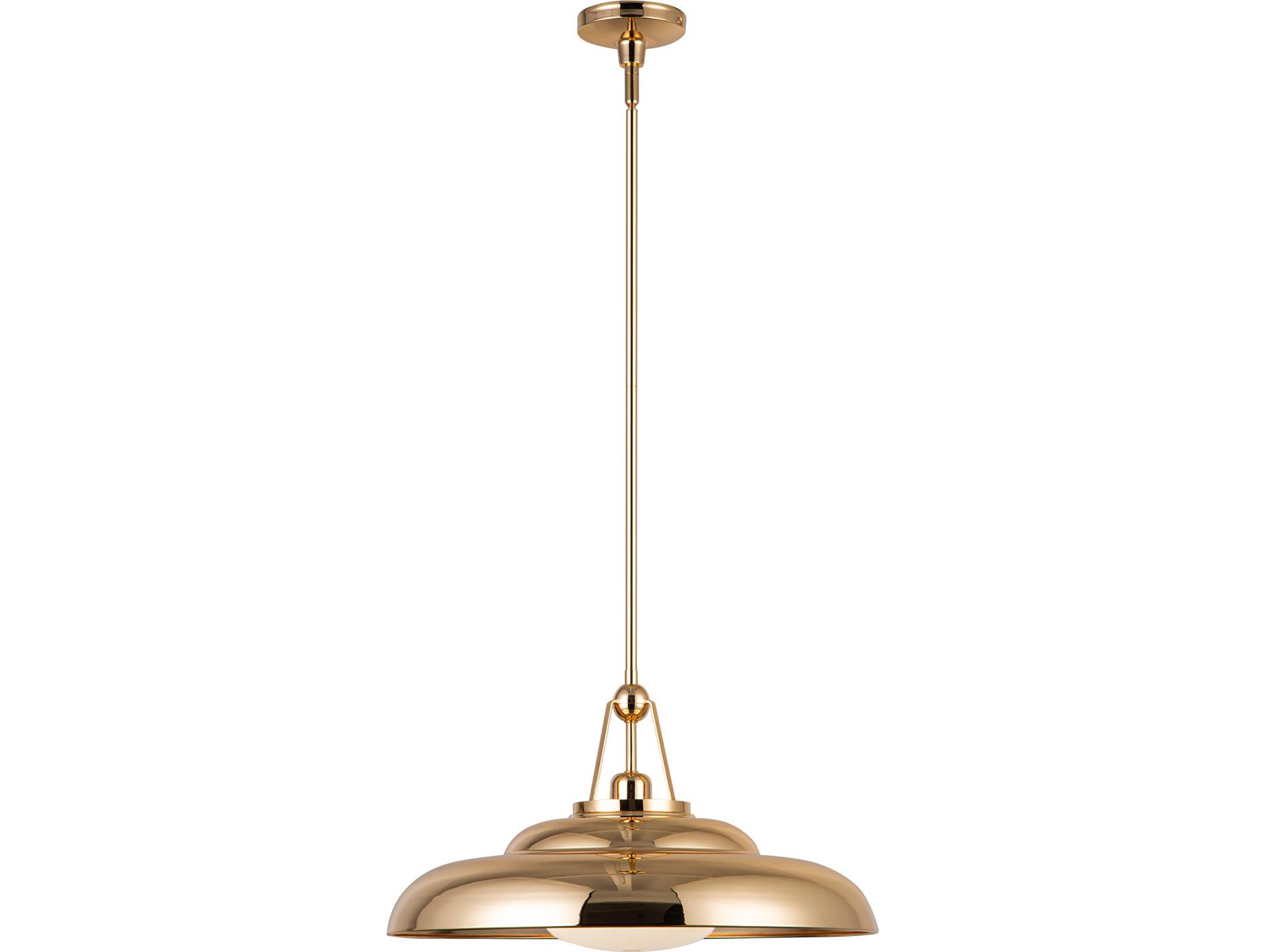 Alora Lighting Palmetto 1-Light Polished Brass Dome Pendant