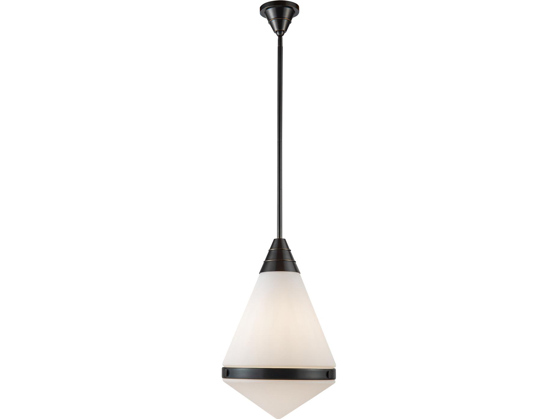 Alora Lighting Willard 1-Light Urban Bronze Black Geometric Pendant