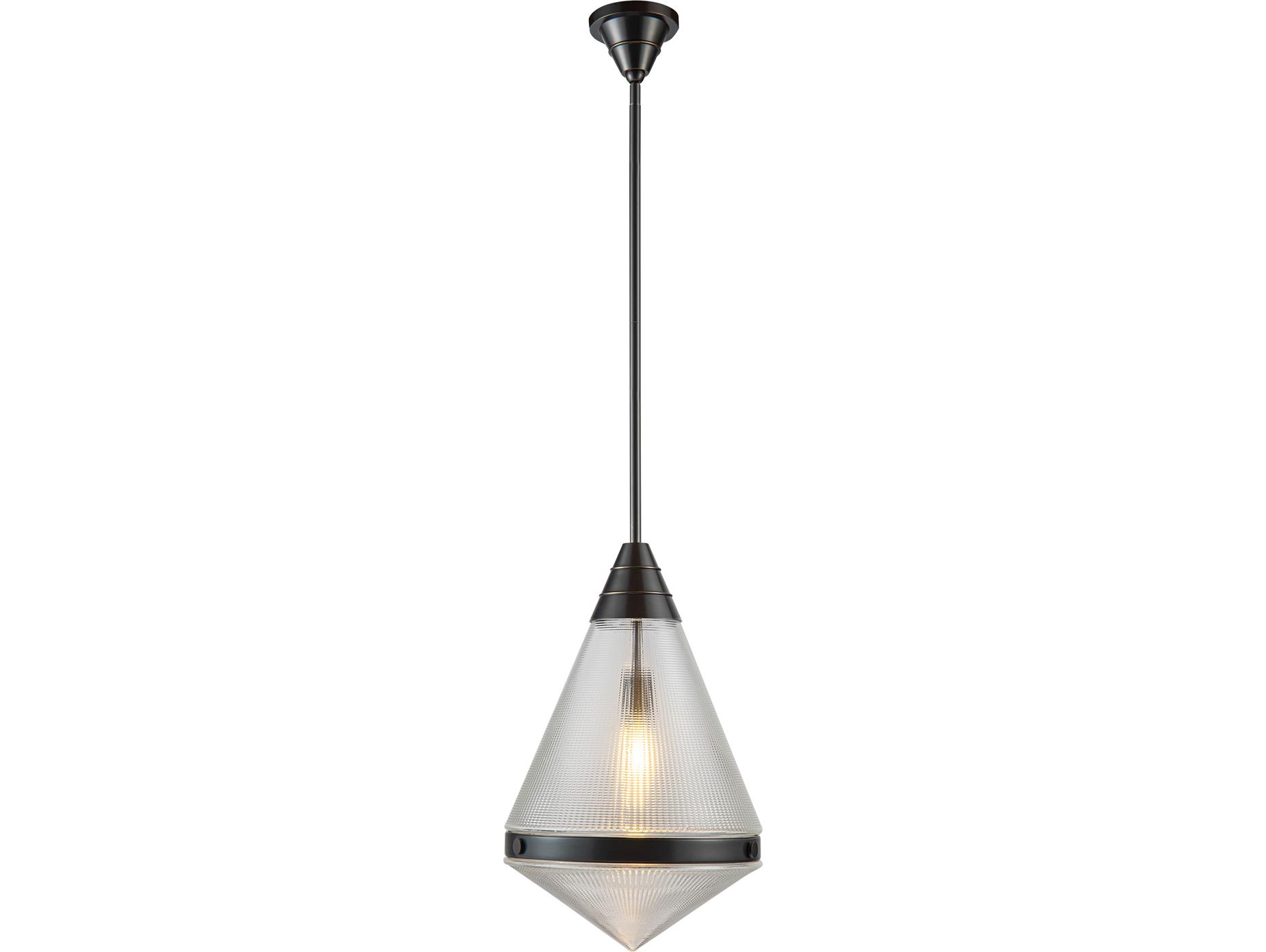 Alora Lighting Willard 1-Light Urban Bronze Black Geometric Pendant