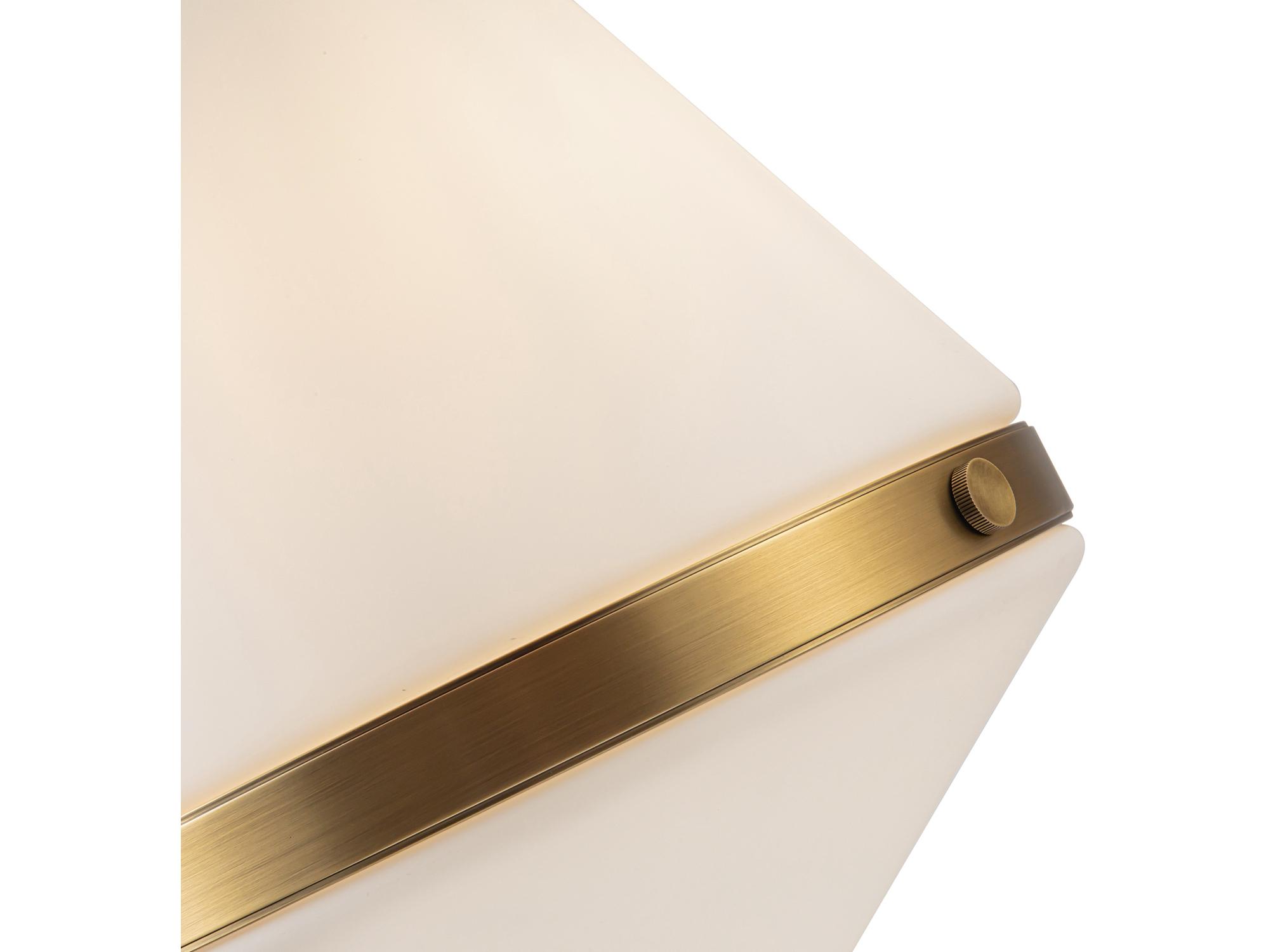 Alora Lighting Willard 1-Light Vintage Brass Geometric Pendant