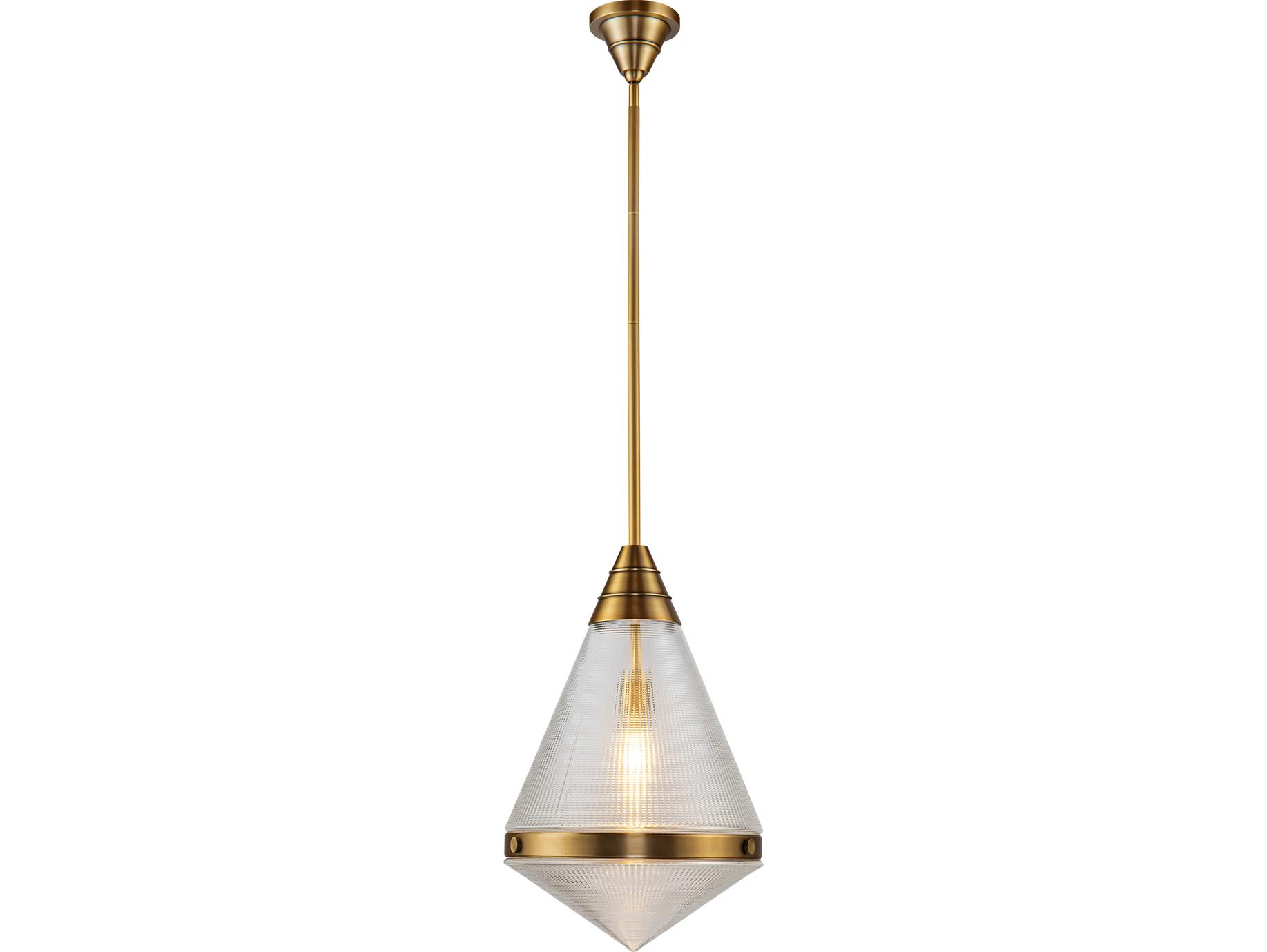 Alora Lighting Willard 1-Light Vintage Brass Geometric Pendant