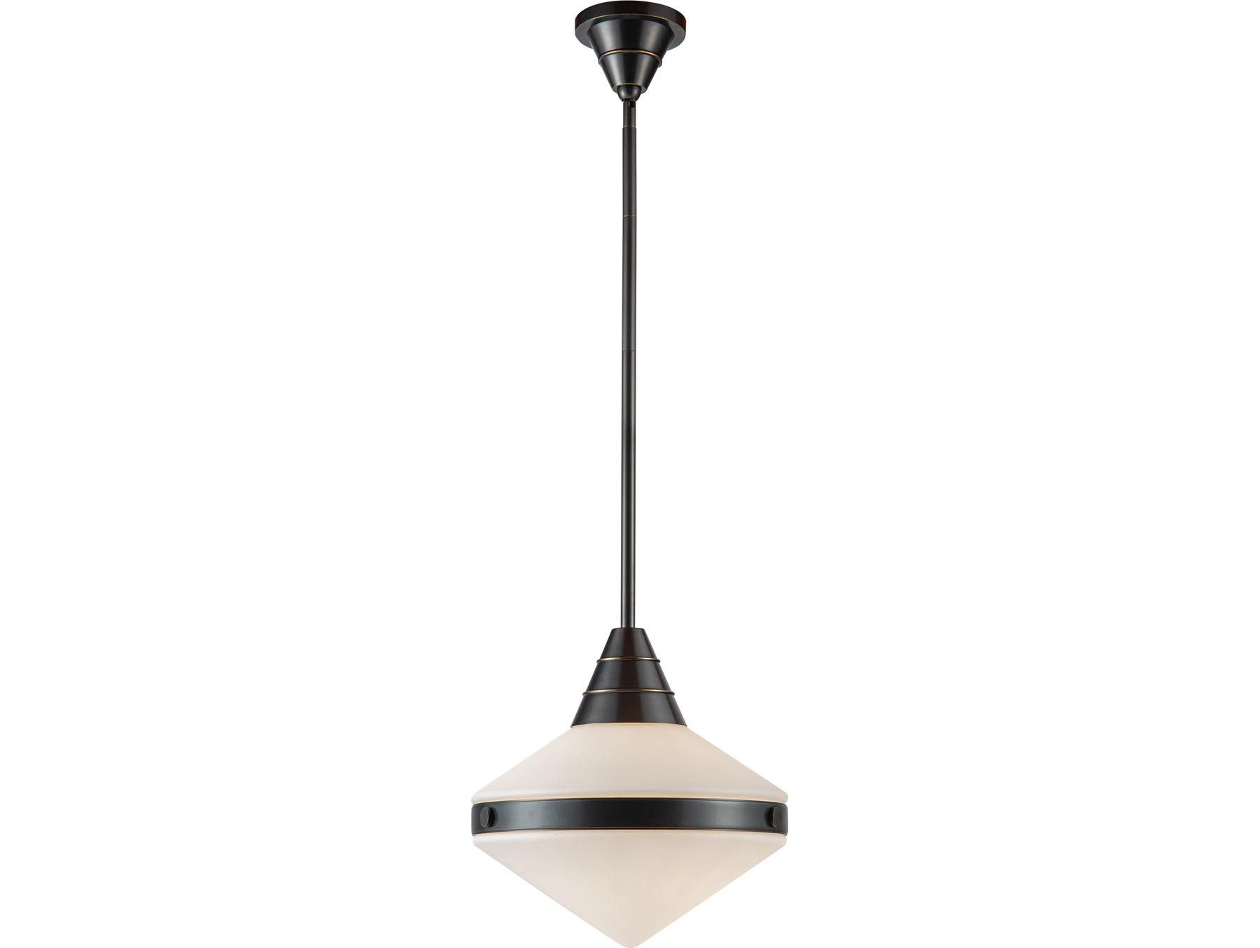 Alora Lighting Willard 1-Light Urban Bronze Black Geometric Pendant