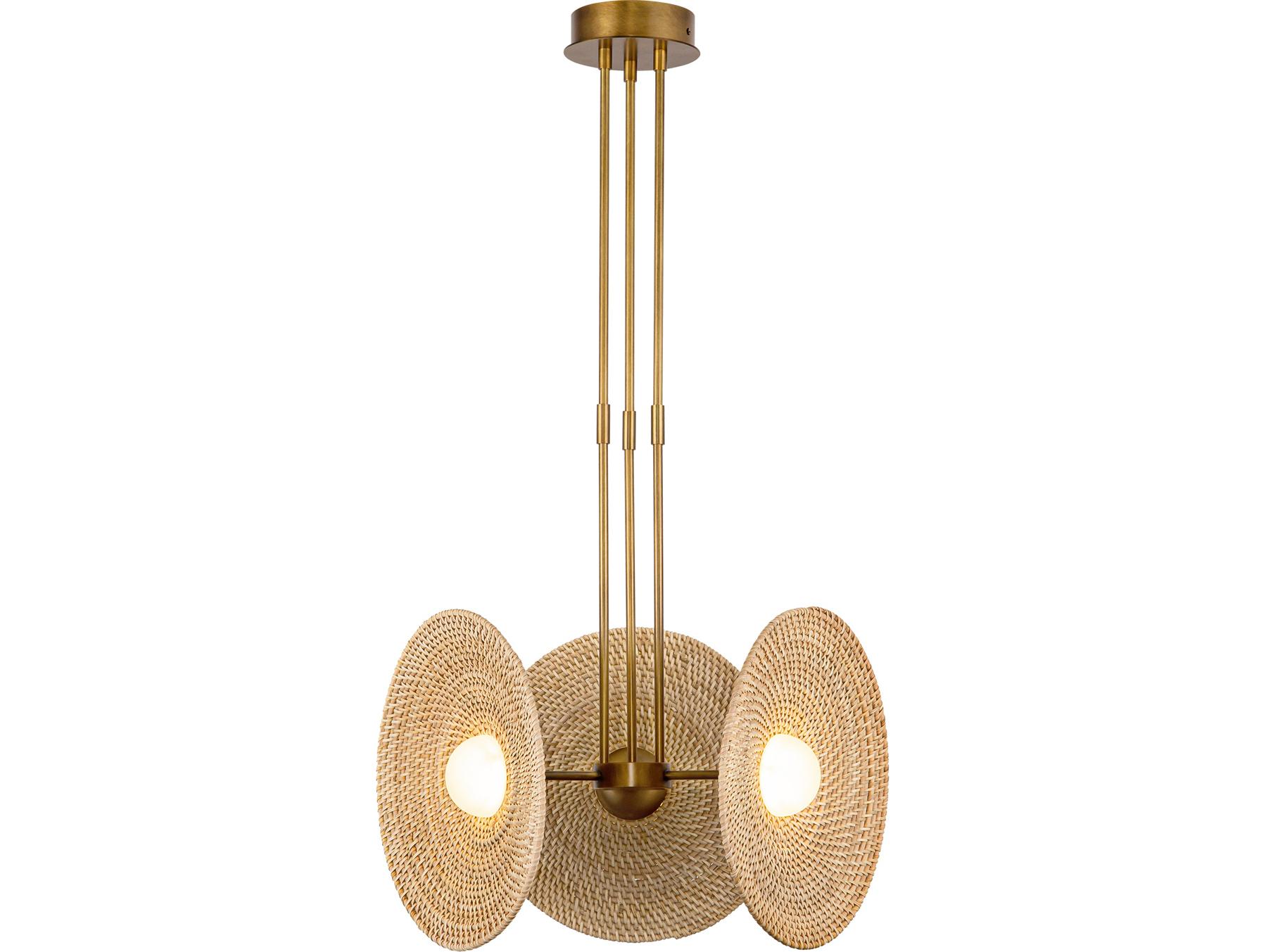 Alora Lighting Harbour Vintage Brass Round Pendant