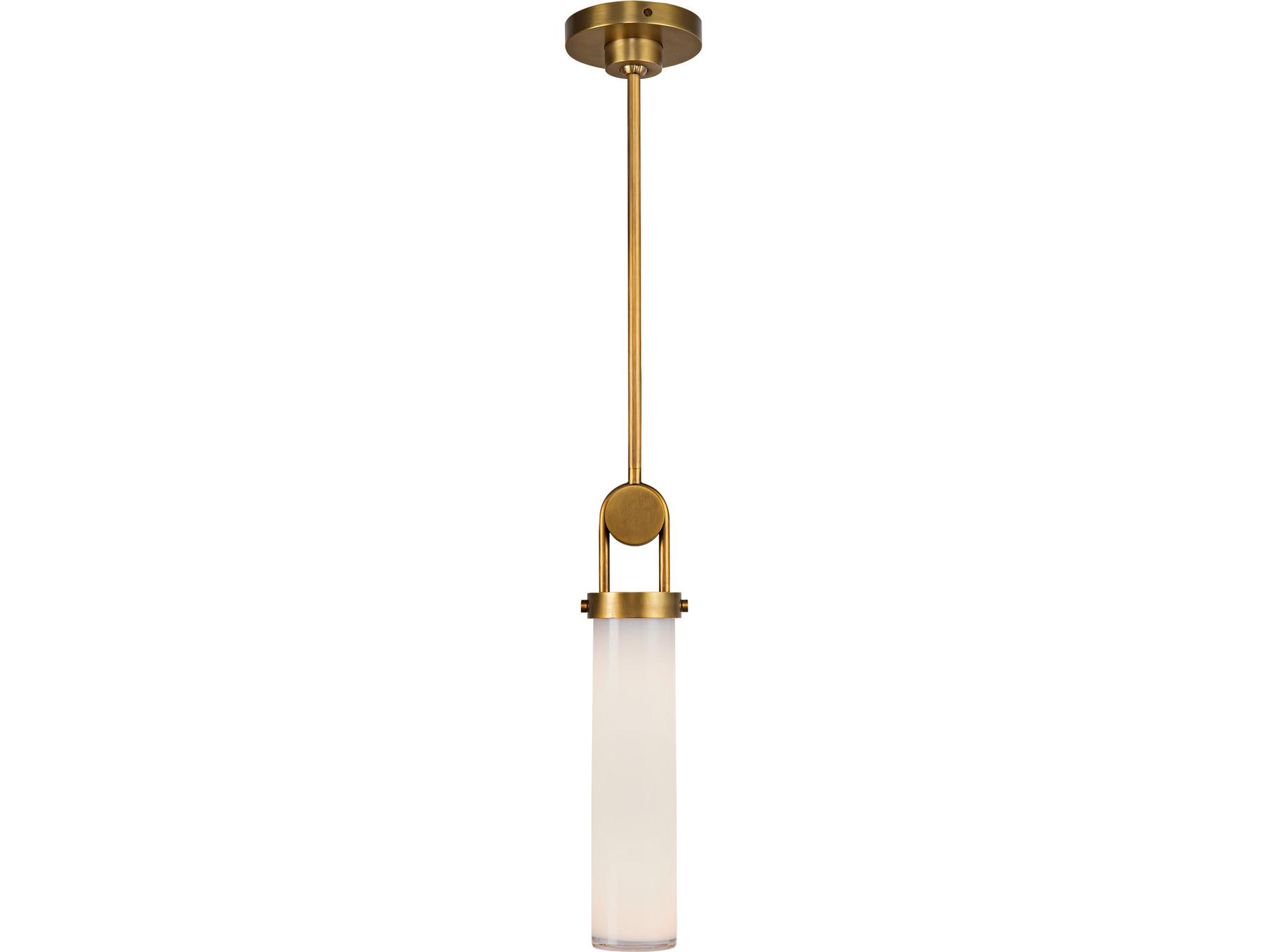 Alora Lighting Wynwood 1-Light Vintage Brass Cylinder Linear Mini Pendant