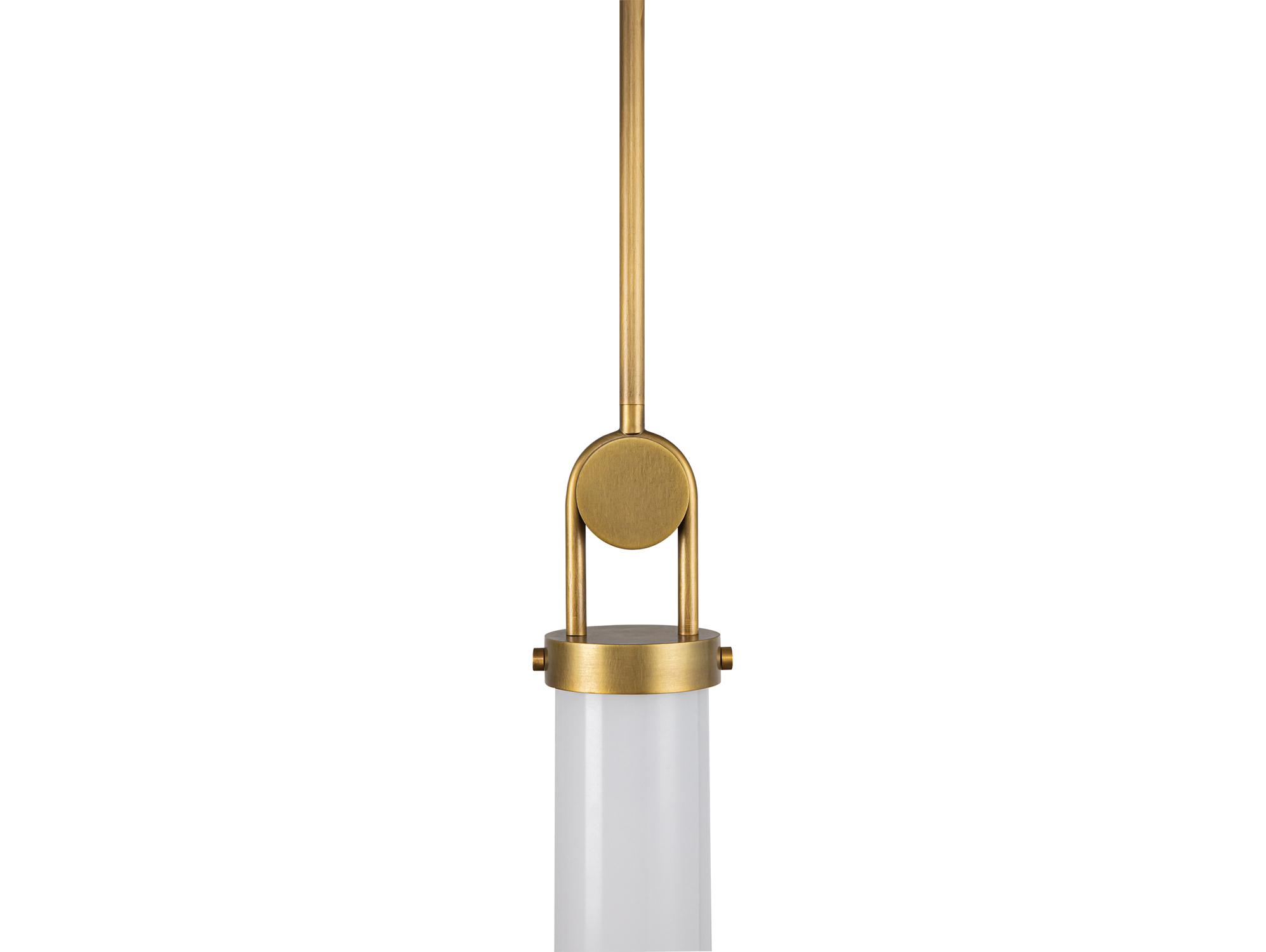 Alora Lighting Wynwood 1-Light Vintage Brass Cylinder Linear Mini Pendant