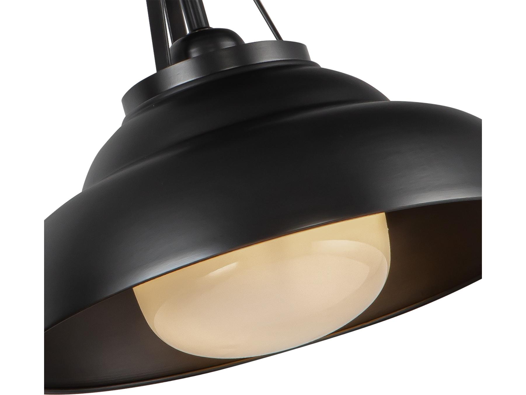 Alora Lighting Palmetto 1-Light Urban Bronze Black Dome Semi Flush Mount