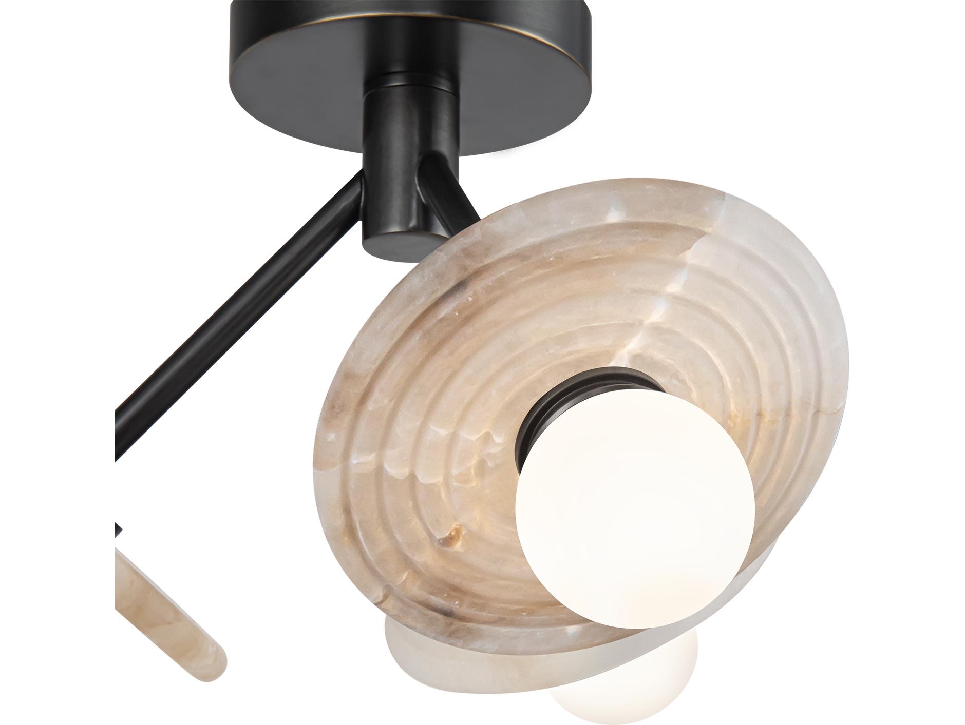 Alora Lighting Dahlia Urban Bronze Black Semi Flush Mount