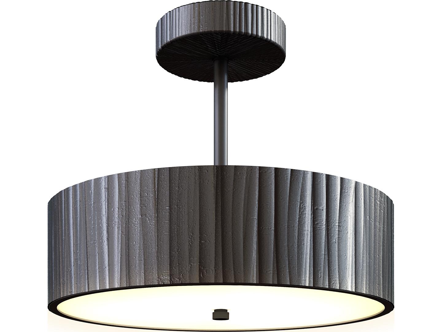 Alora Lighting Kensington Urban Bronze Round Semi Flush Mount