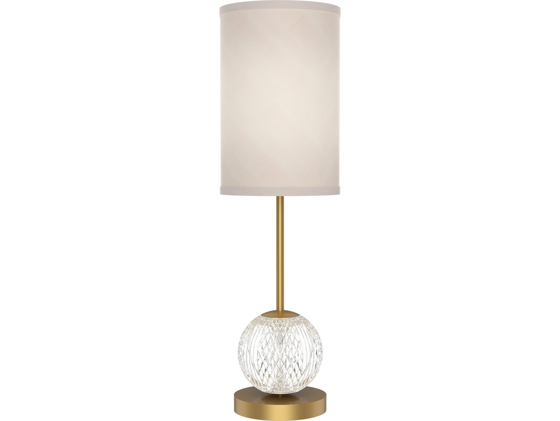 Alora Lighting Marni Natural Brass White Linen Table Lamp