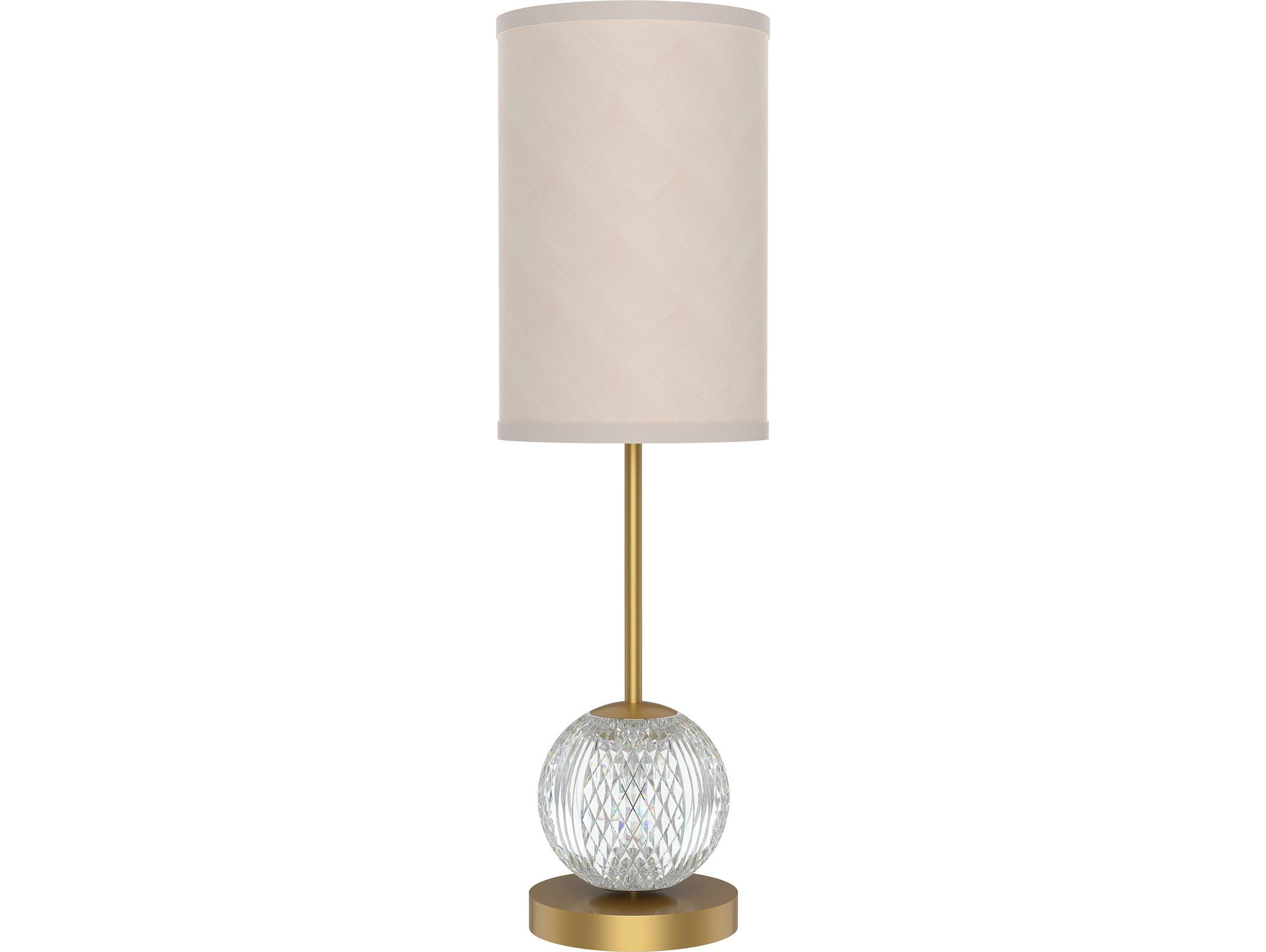 Alora Lighting Marni Natural Brass White Linen Table Lamp