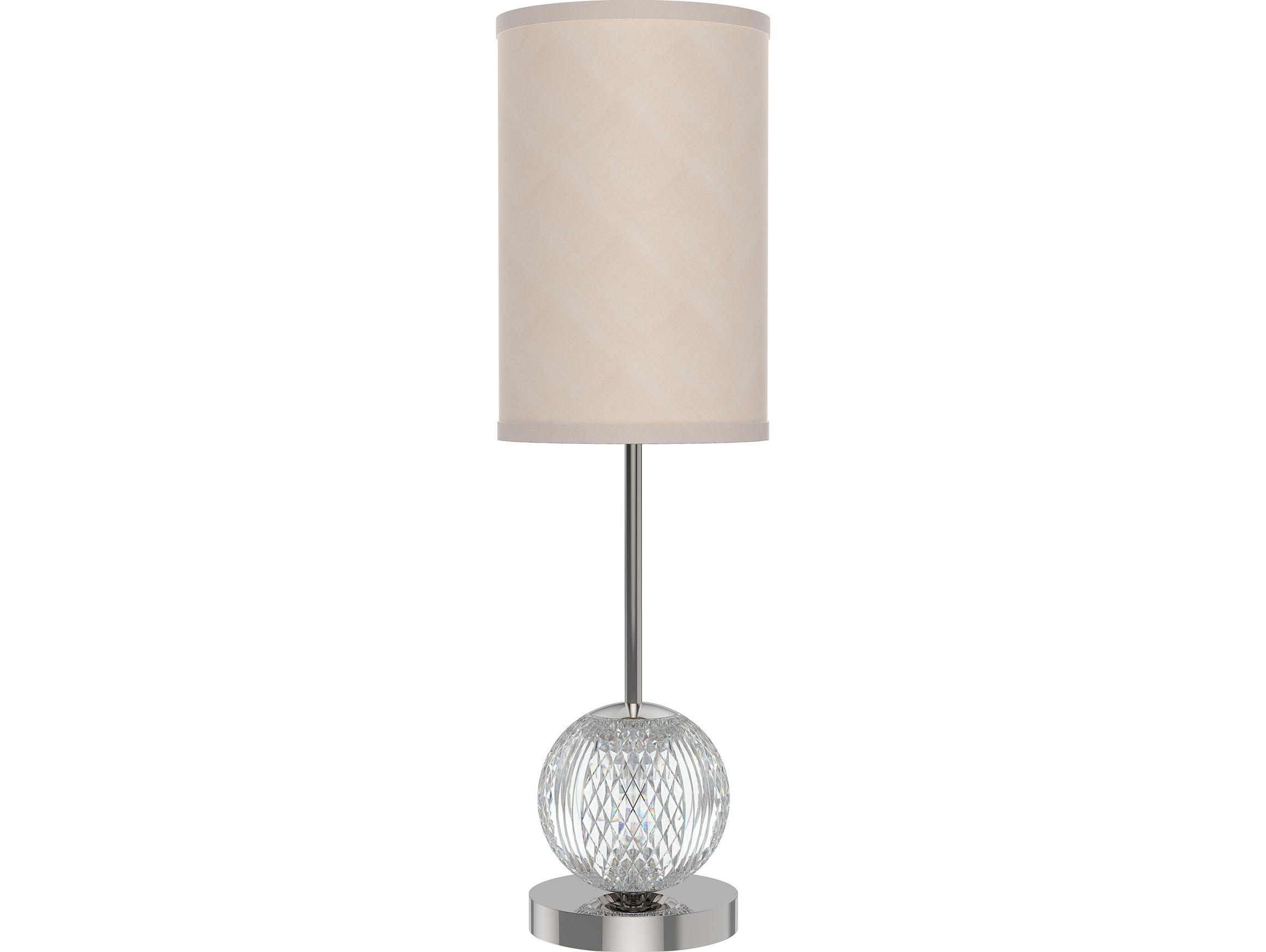 Alora Lighting Marni Polished Nickel White Linen Table Lamp
