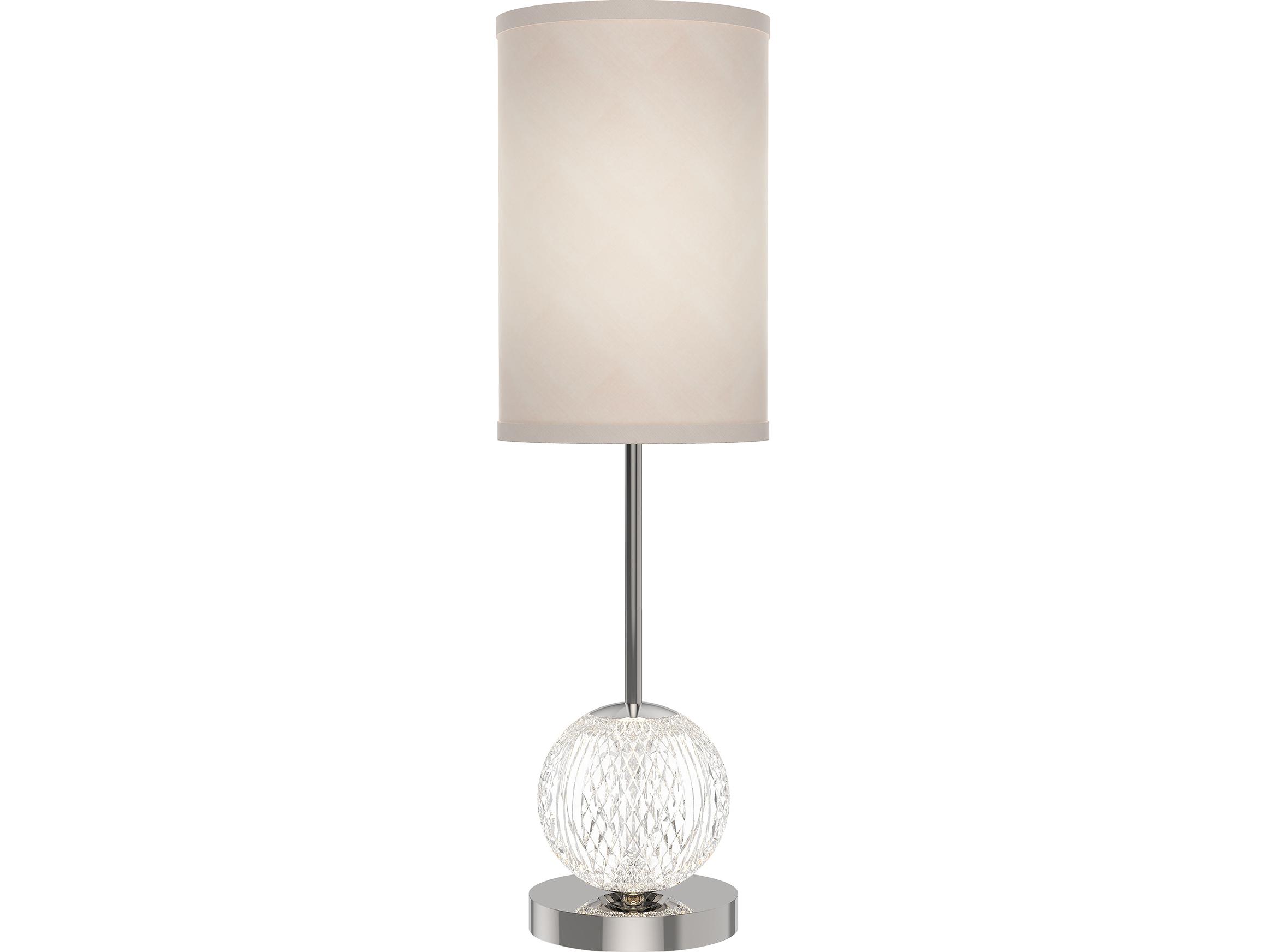 Alora Lighting Marni Polished Nickel White Linen Table Lamp