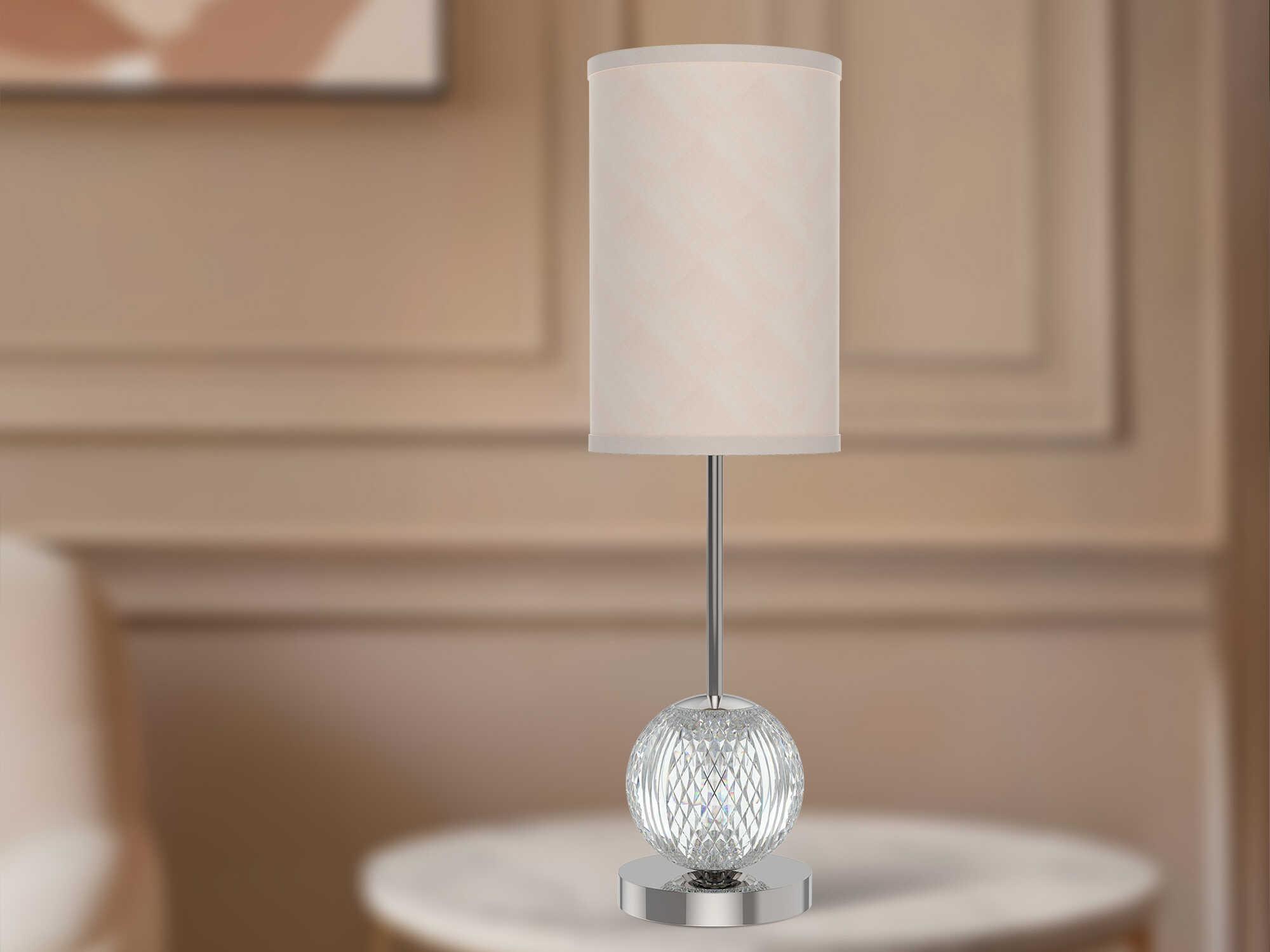 Alora Lighting Marni Polished Nickel White Linen Table Lamp