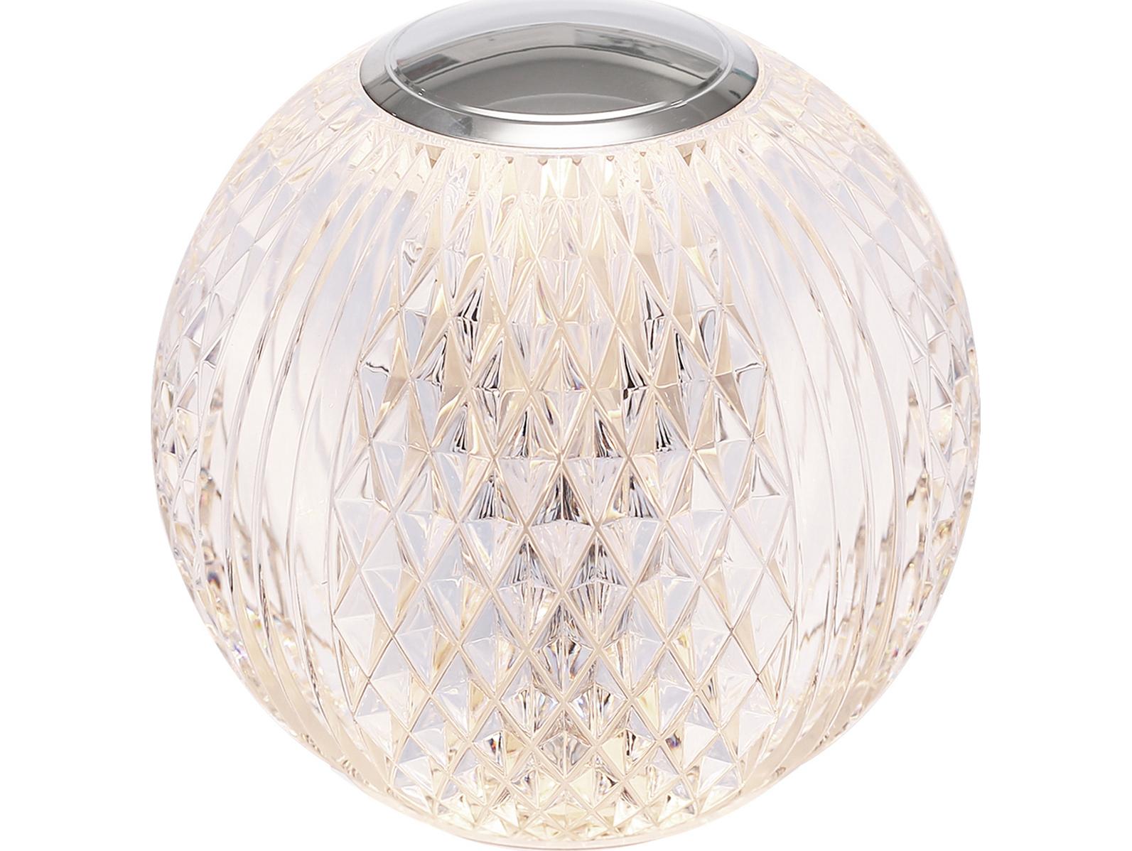 Alora Lighting Marni Polished Nickel Clear Carved Acrylic Table Lamp