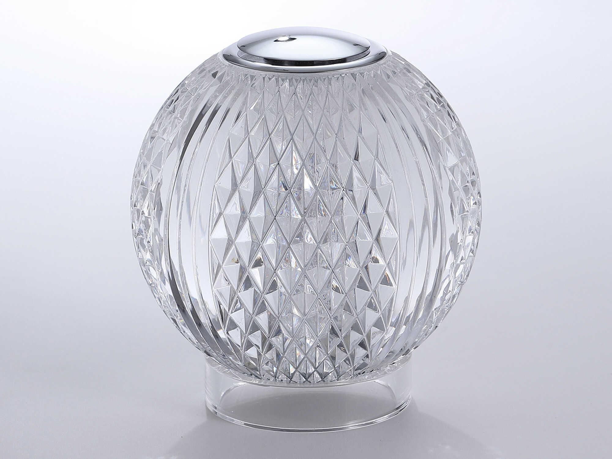 Alora Lighting Marni Polished Nickel Clear Carved Acrylic Table Lamp