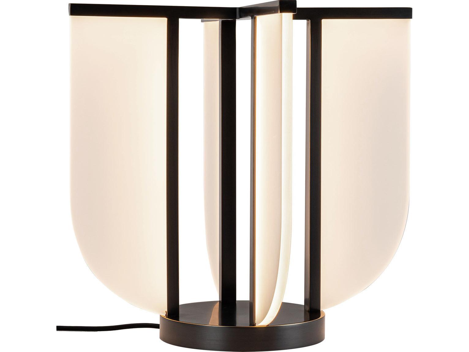 Alora Lighting Anders Urban Bronze Acrylic Light Guide Black Table Lamp