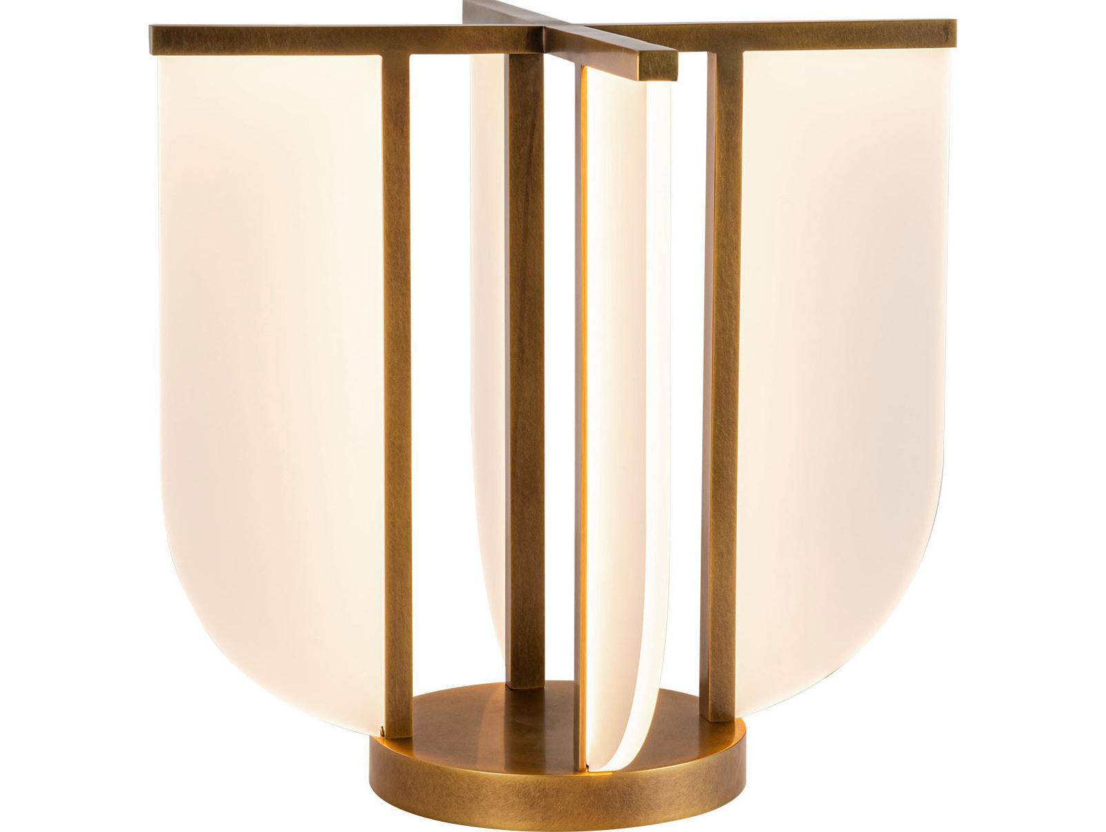 Alora Lighting Anders Vintage Brass Acrylic Light Guide Table Lamp