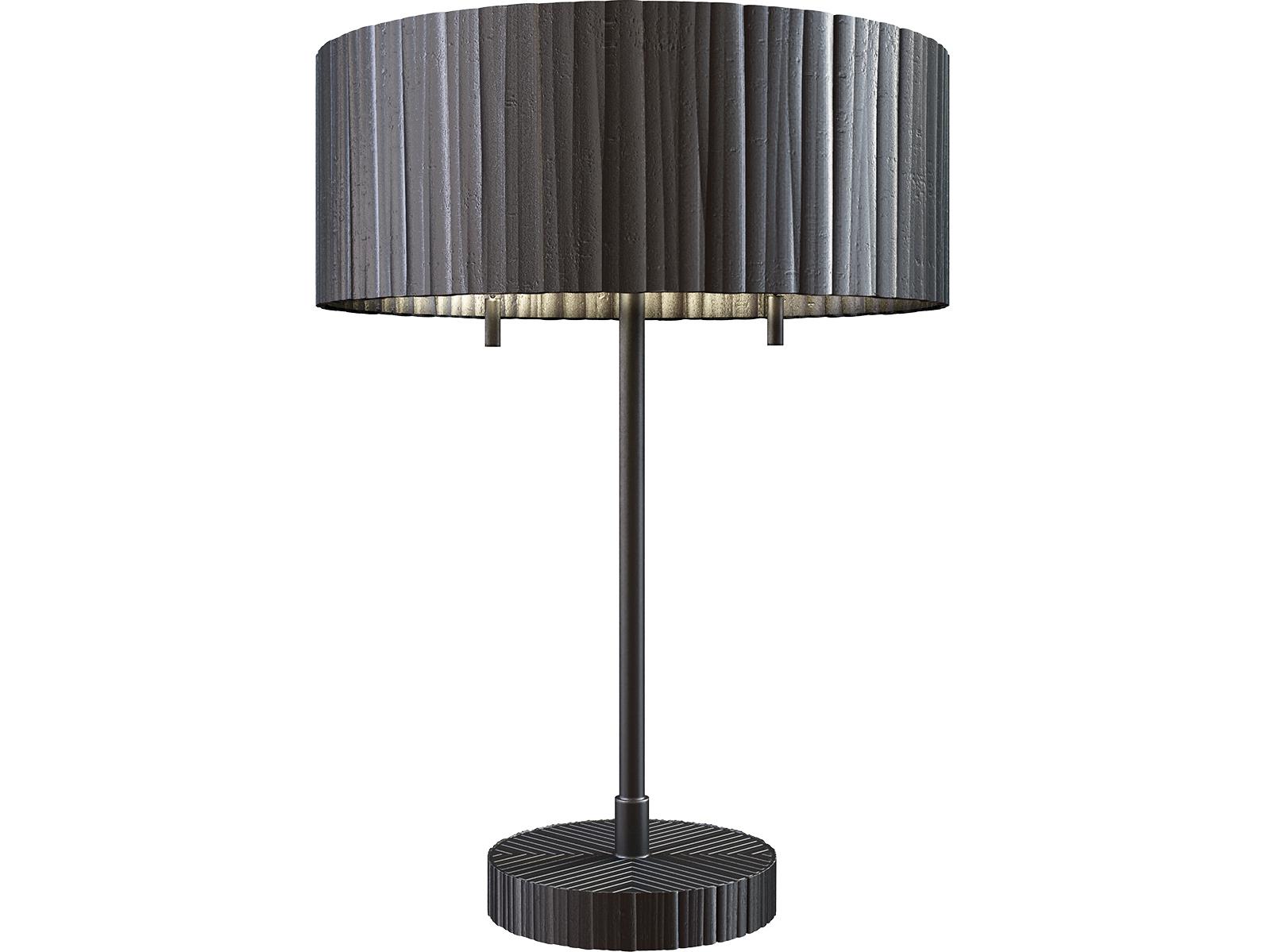 Alora Lighting Kensington Urban Bronze Clear Glass Black Table Lamp