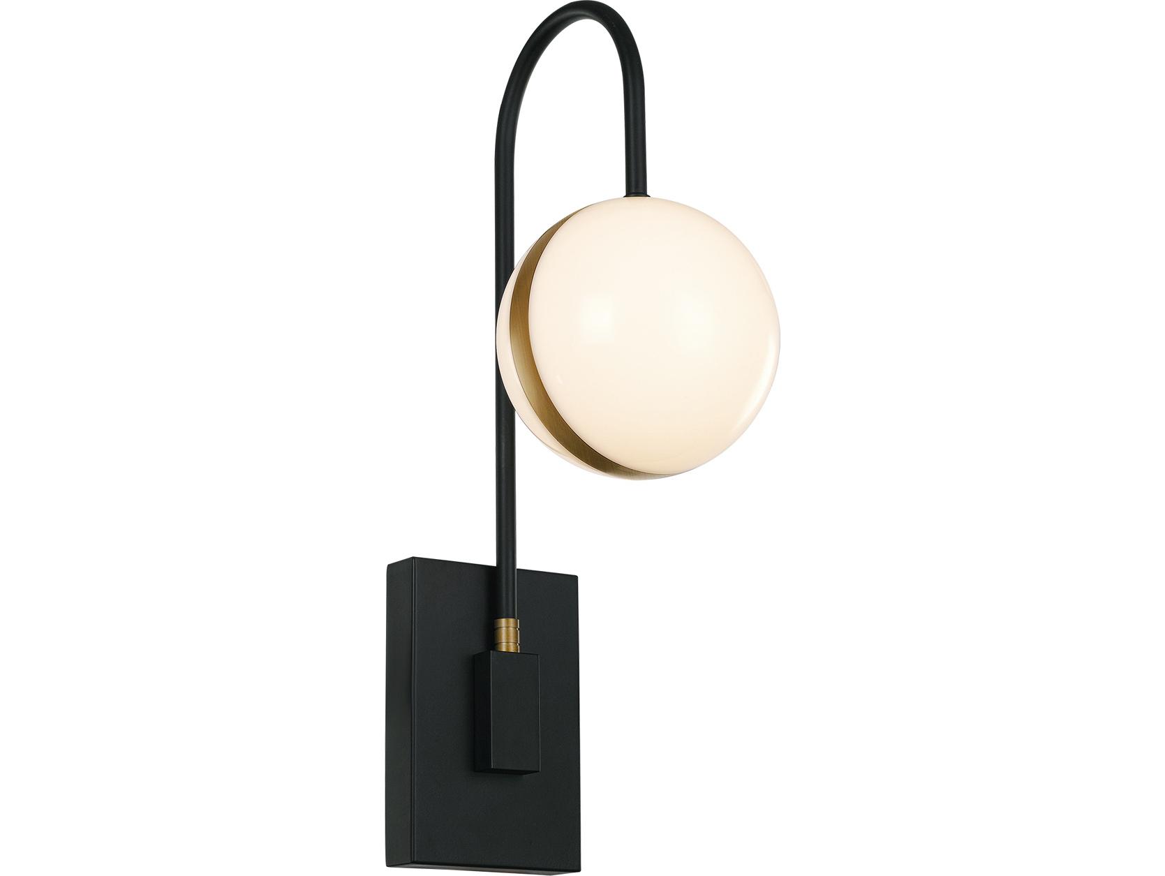 Alora Lighting Tagliato Matte Black Brushed Gold Wall Sconce