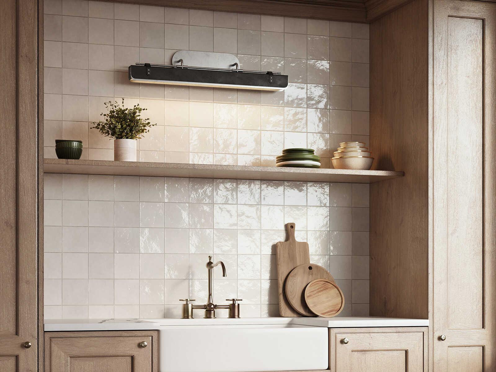 Alora Lighting Valise Aged Nickel Tuxedo Leather Vanity Light