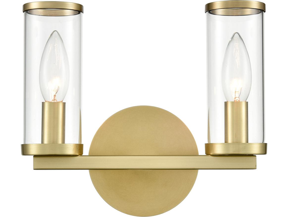 Alora Lighting Revolve 2-Light Natural Brass Wall Sconce