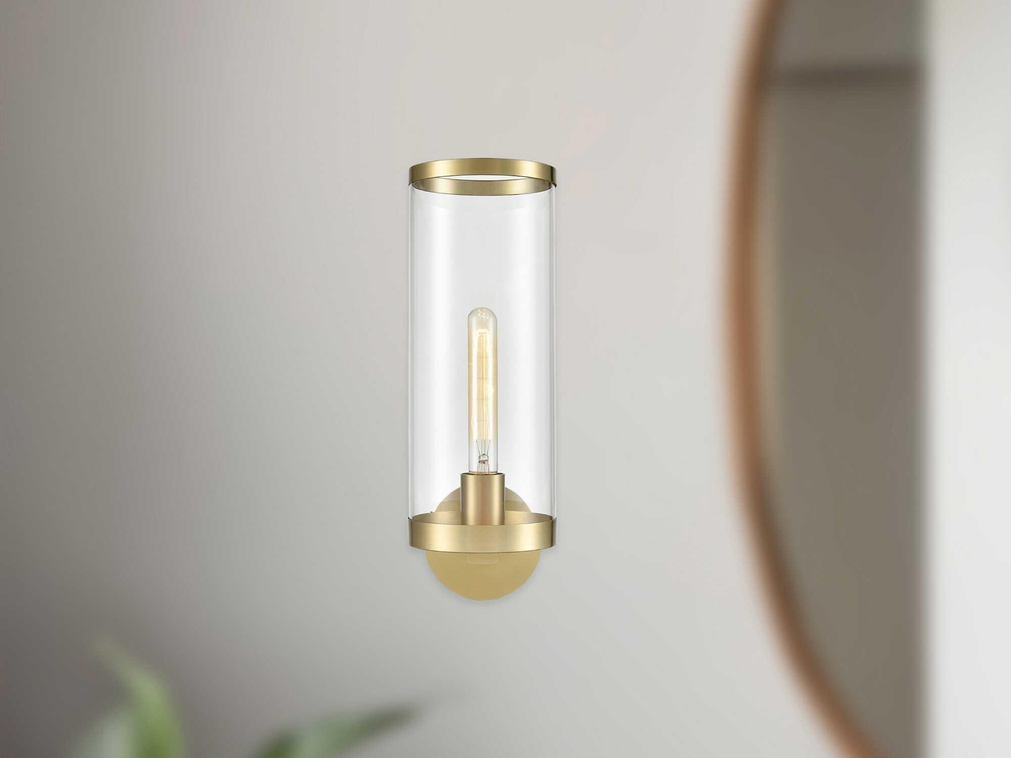Alora Lighting Revolve-II 1-Light Natural Brass Wall Sconce
