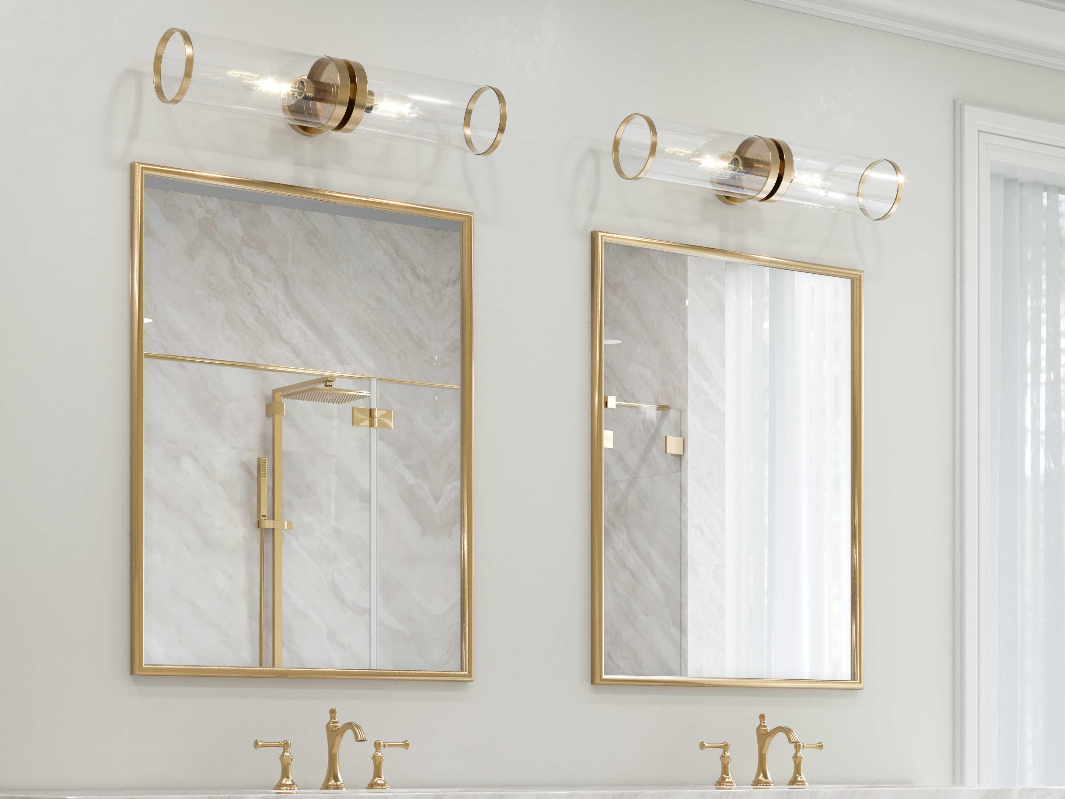 Alora Lighting Revolve-II 2-Light Natural Brass Wall Sconce