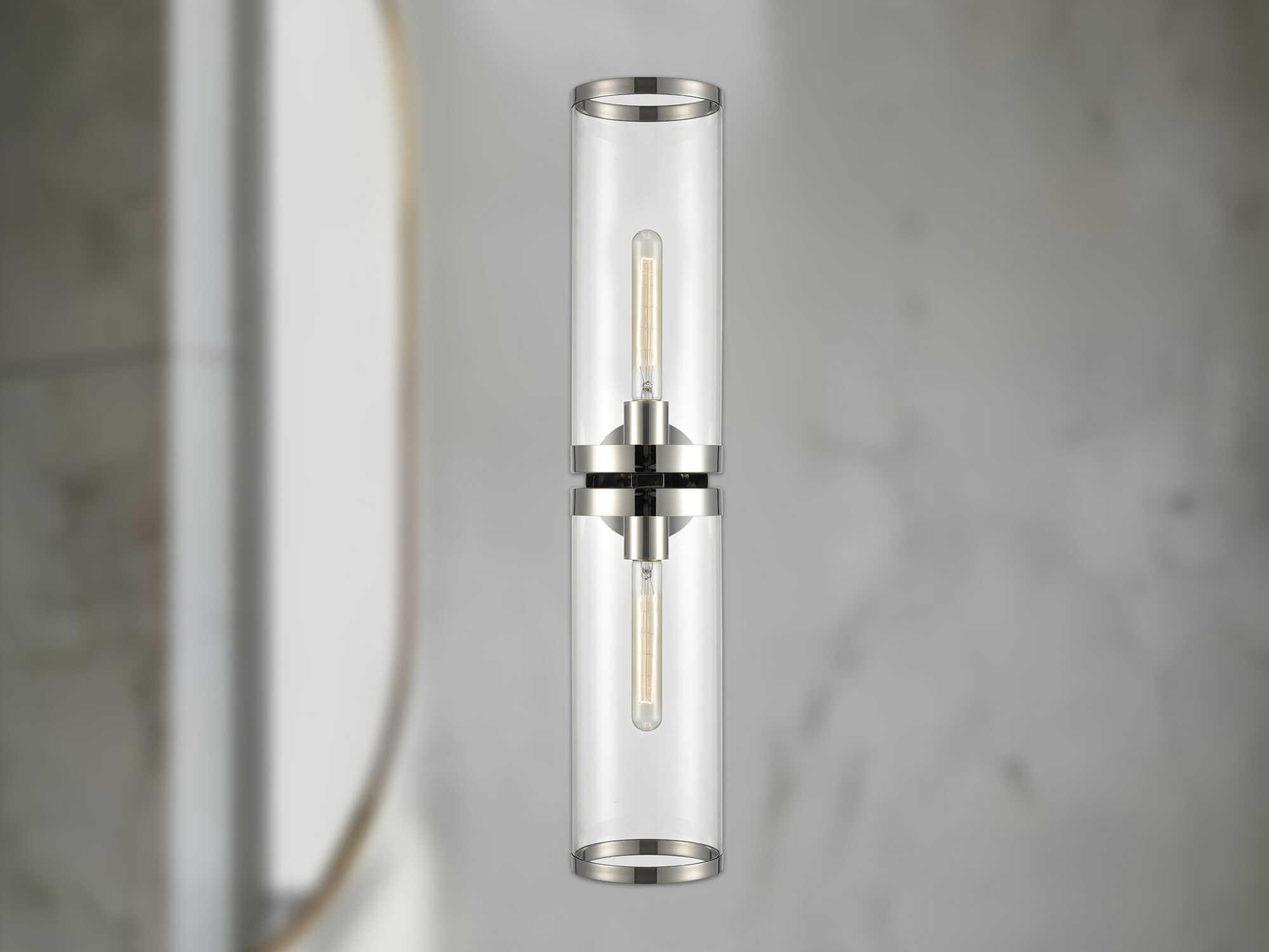 Alora Lighting Revolve-II 2-Light Polished Nickel Wall Sconce