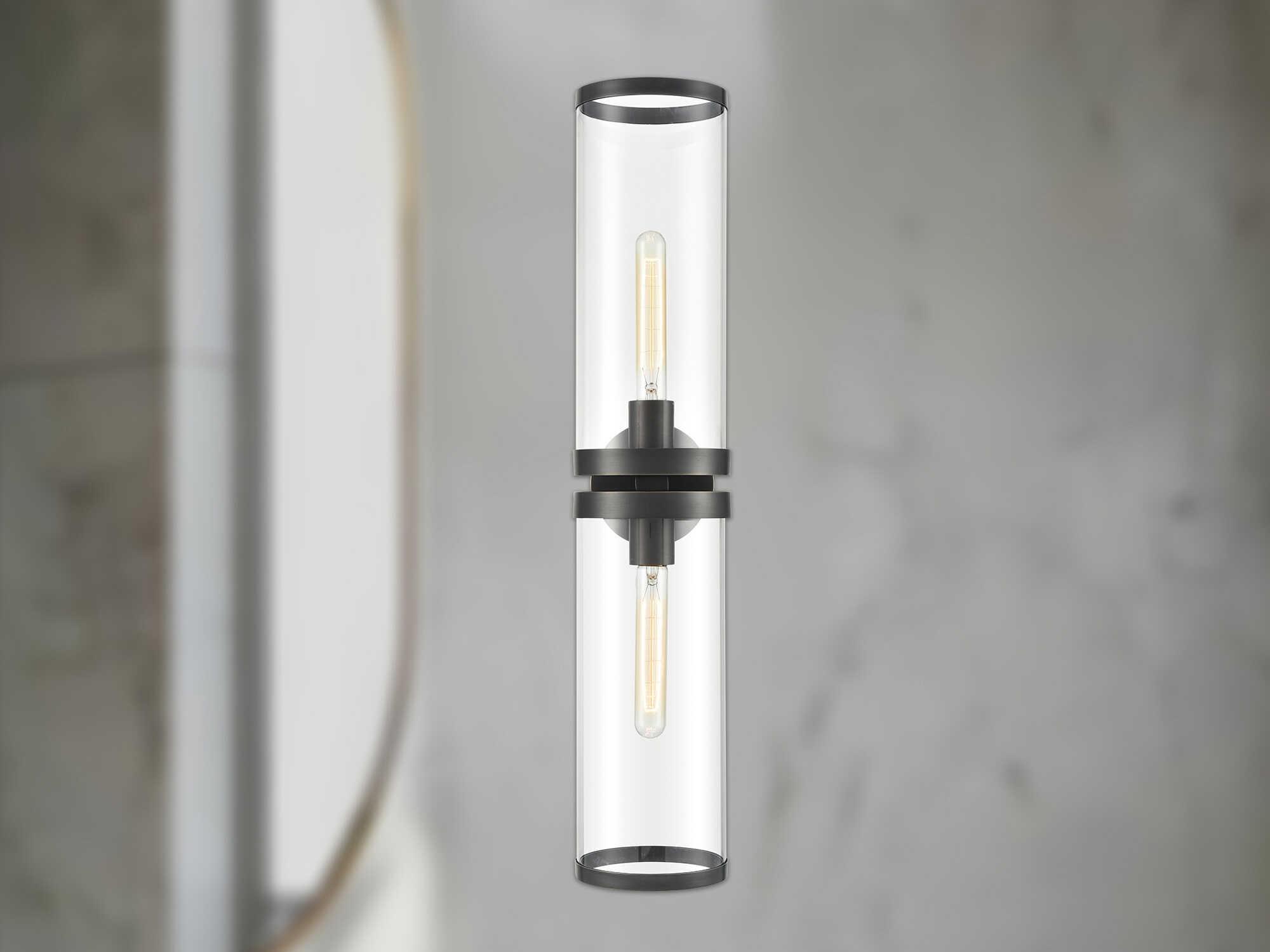 Alora Lighting Revolve-II 2-Light Urban Bronze Black Wall Sconce