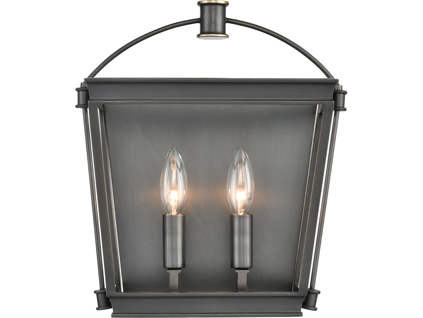 Alora Lighting Manor 2-Light Urban Bronze Black Wall Sconce