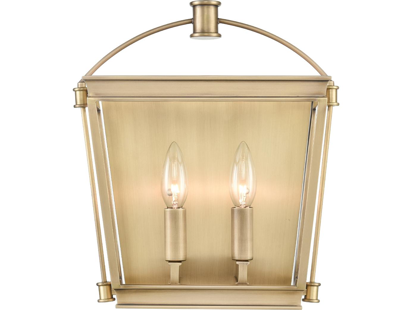 Alora Lighting Manor 2-Light Vintage Brass Wall Sconce