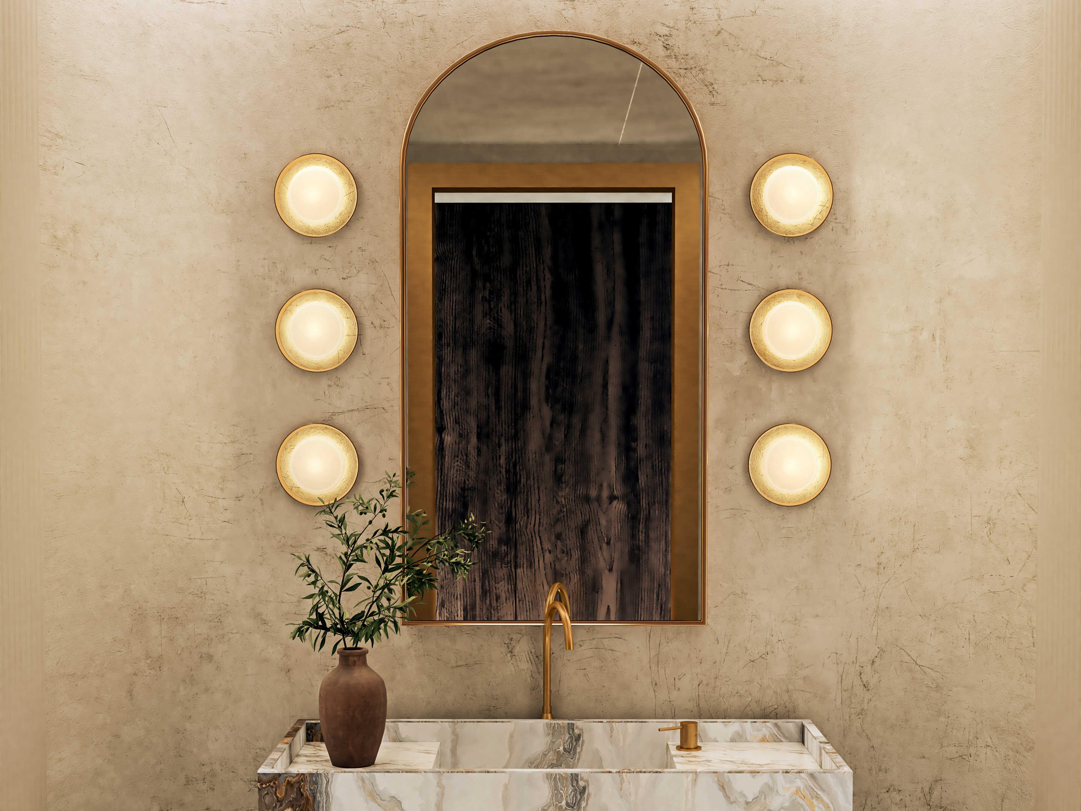 Alora Lighting Alonso Vintage Brass Vanity Light