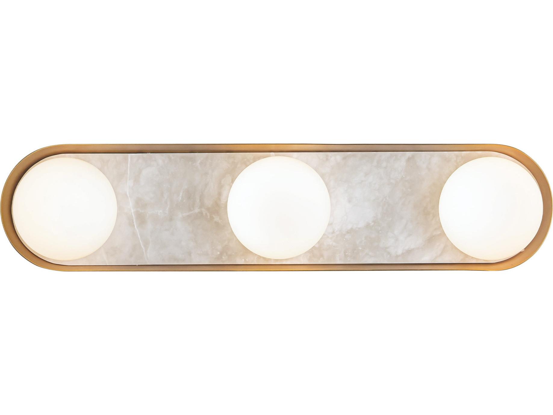 Alora Lighting Alonso Vintage Brass Vanity Light