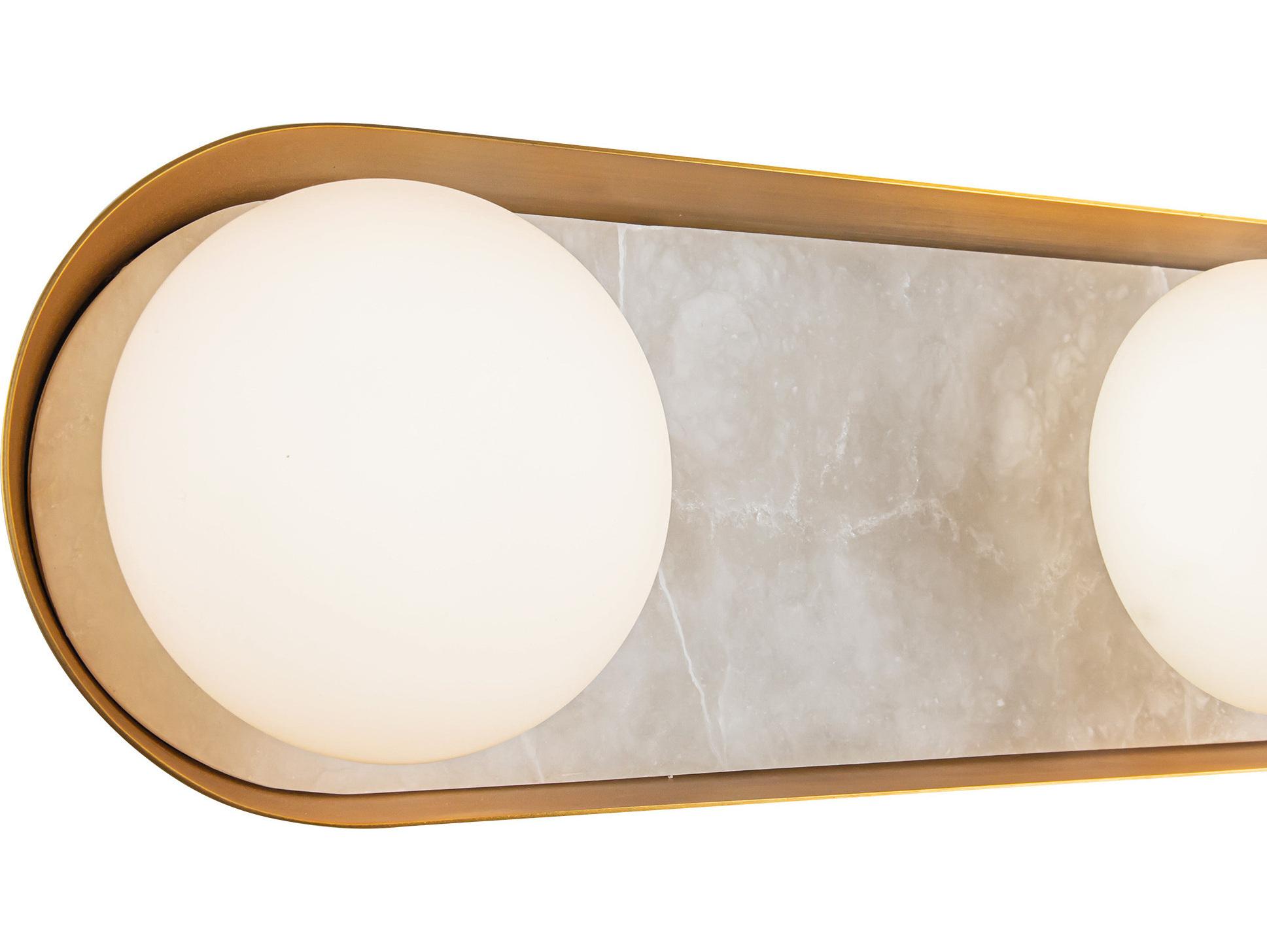 Alora Lighting Alonso Vintage Brass Vanity Light