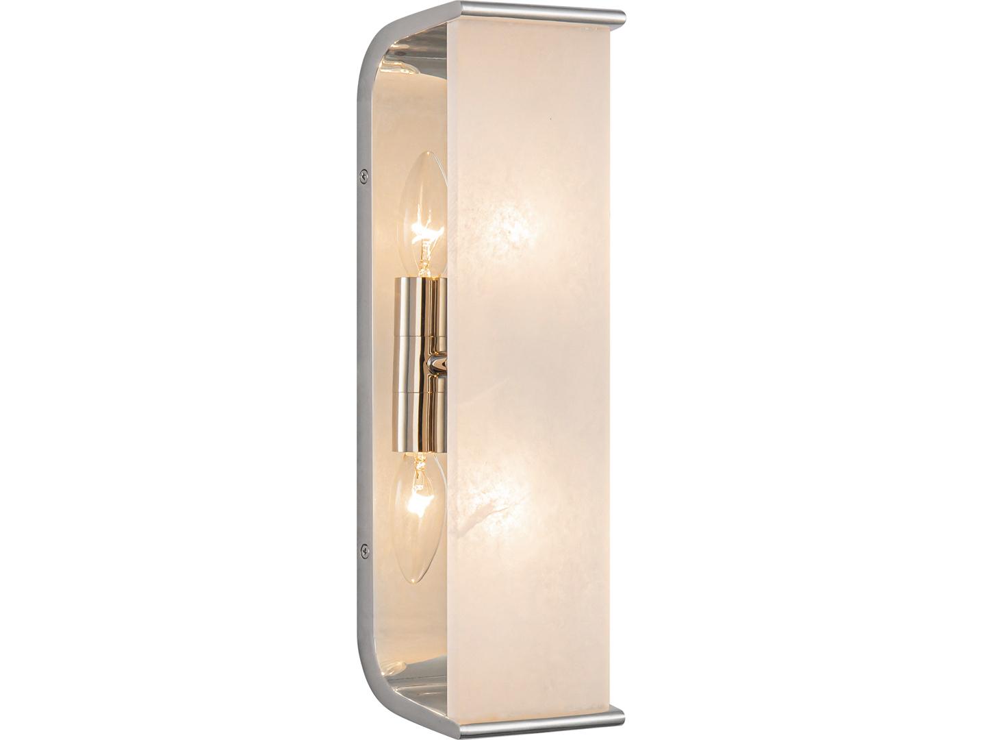 Alora Lighting Abbott 2-Light Polished Nickel Wall Sconce