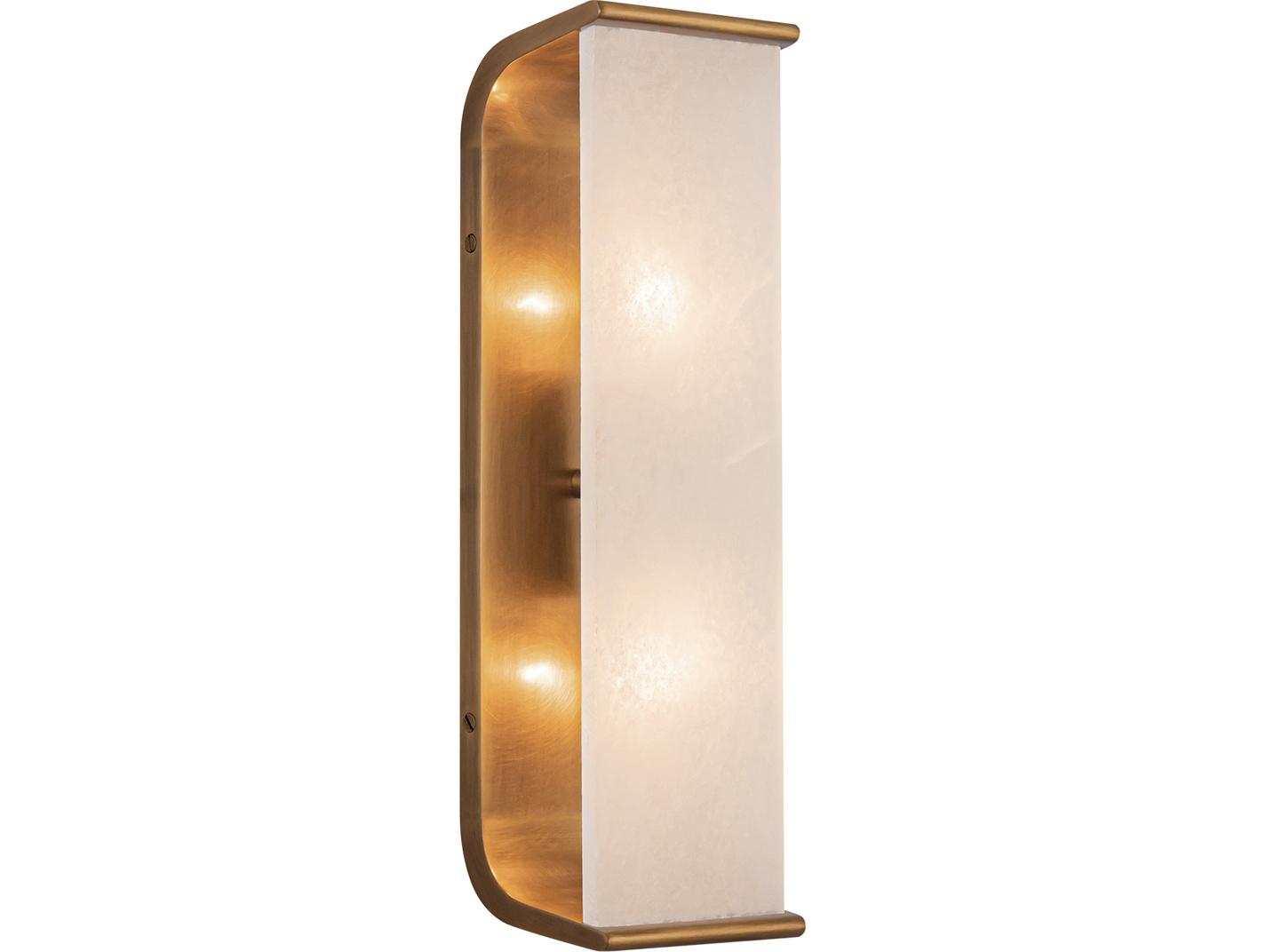 Alora Lighting Abbott 2-Light Vintage Brass Wall Sconce